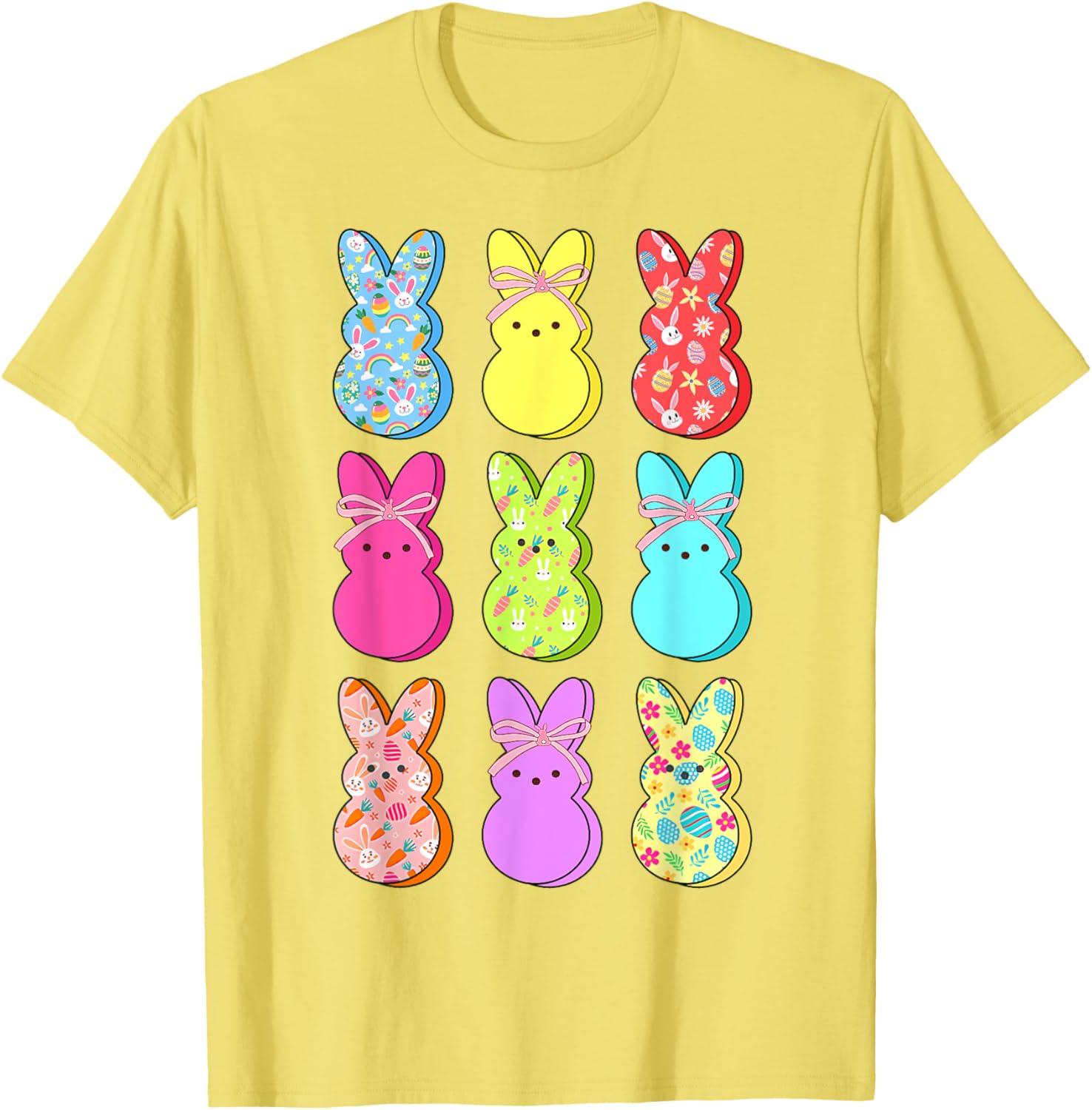Easter Bunny Floral Bow T-Shirt for Rabbit Lovers - Perfect for Girls and Women - 18