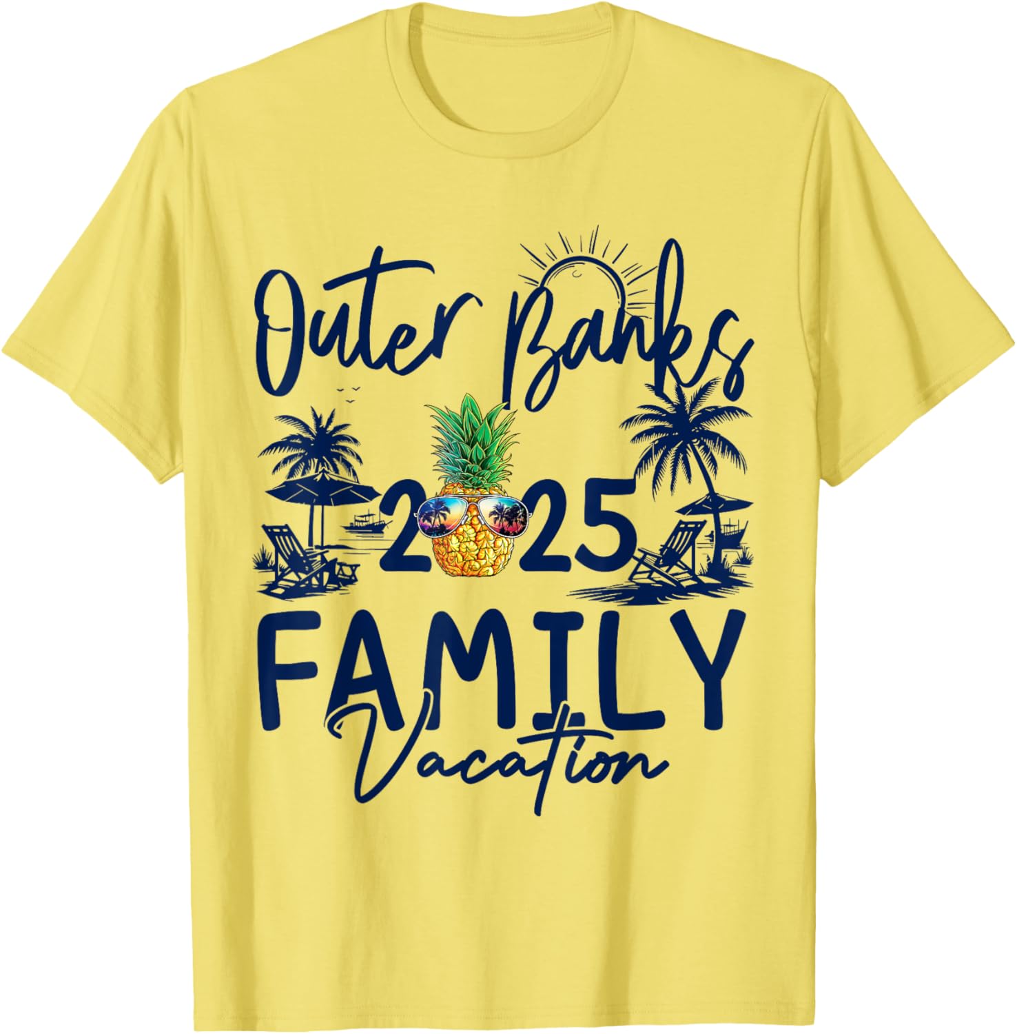 Family Matching Outer Banks 2025 Pineapple Vacation T-Shirt for Fun - 16