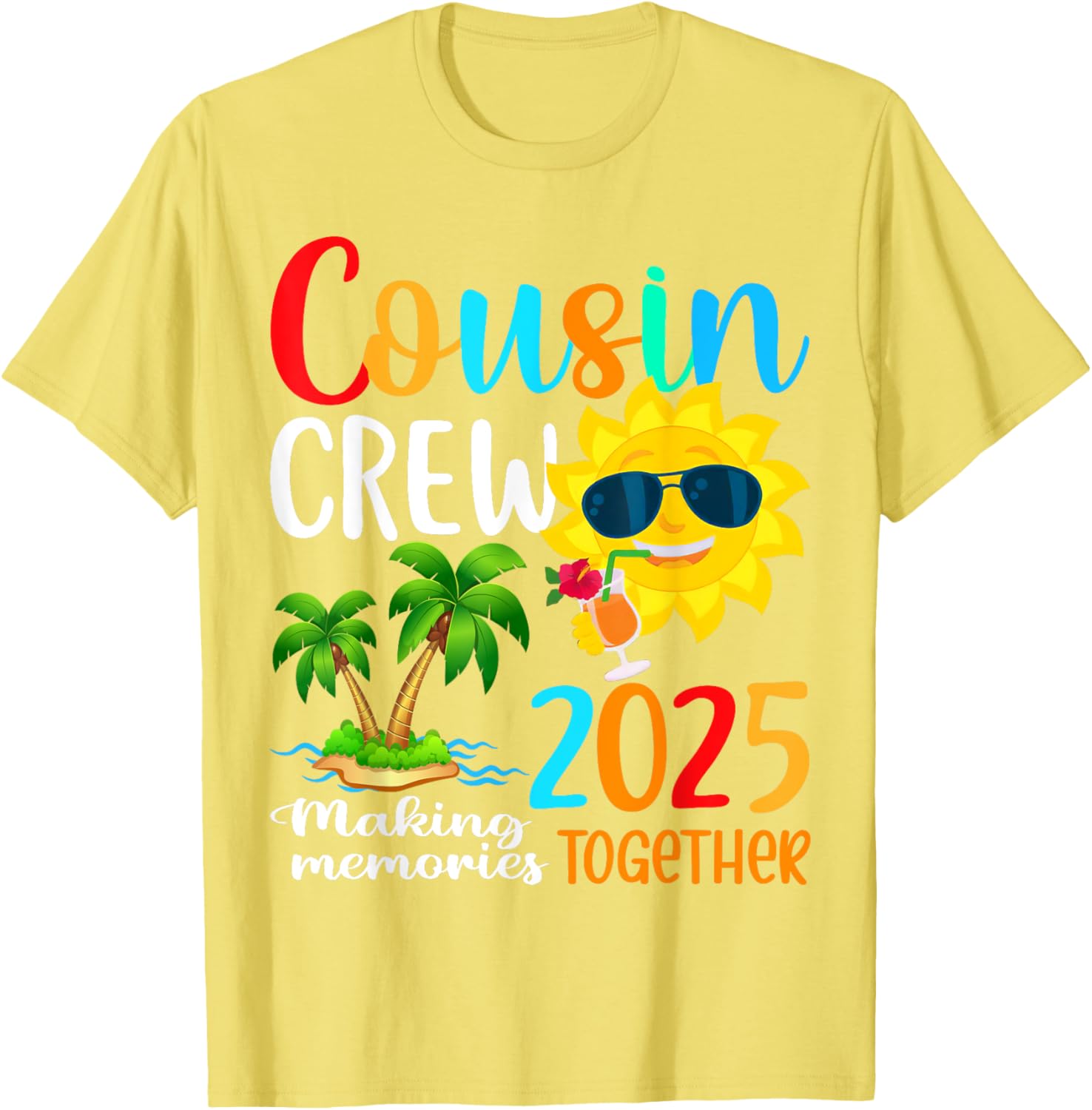 Cousin Crew 2025 Summer Beach Family Matching T-Shirt for Fun Vacations - 4