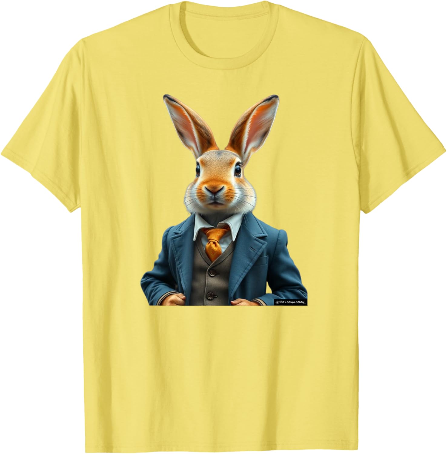 Vintage Easter Bunny T-Shirt with Rabbit in a Suit for Wild Hunters - 6