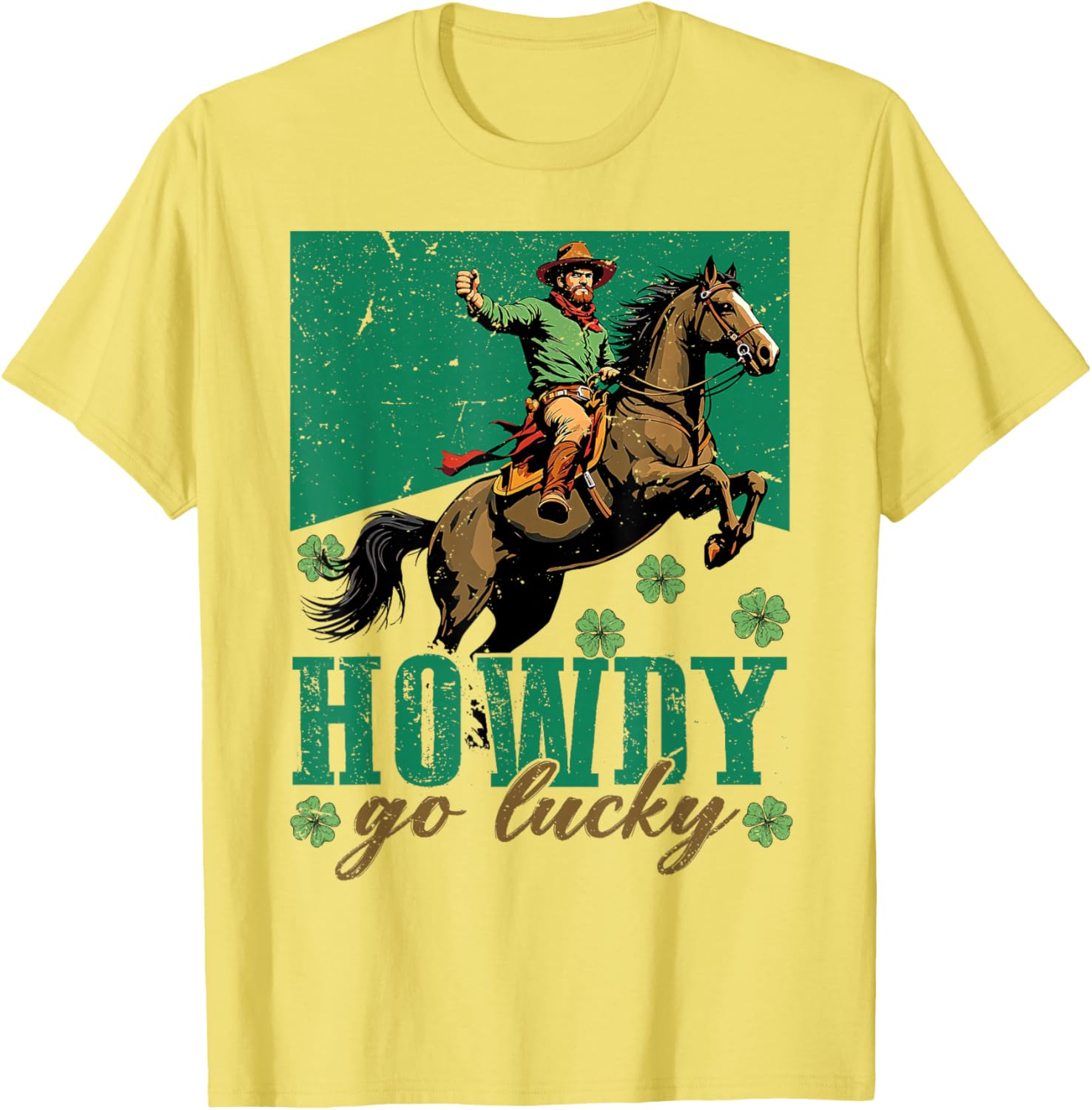 Howdy Go Lucky St Patricks Day Cowboy Cowgirl T-Shirt for Festive Fun - 7