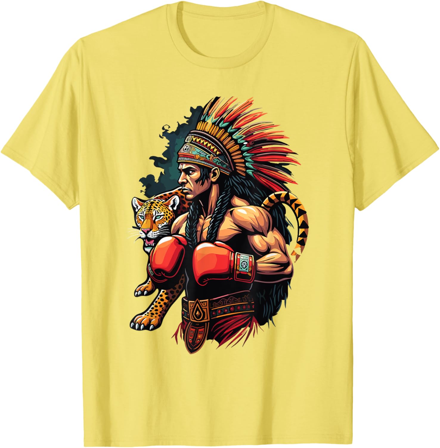Inca Warrior Jaguar Spirit T-Shirt for Mexican Boxing Fans - 15
