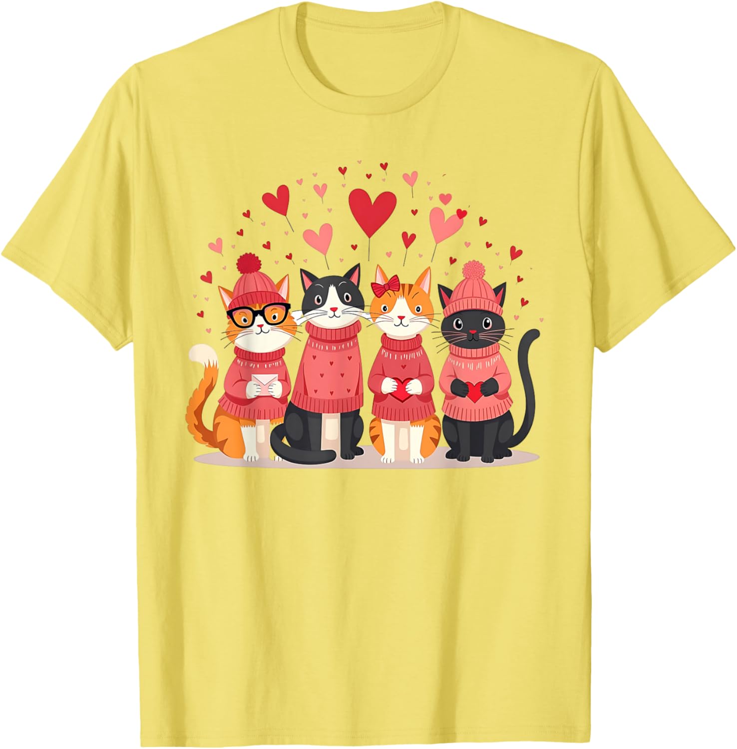Happy Valentine Day Cat T-Shirt for Women and Girls - Perfect for Cat Lovers - 12