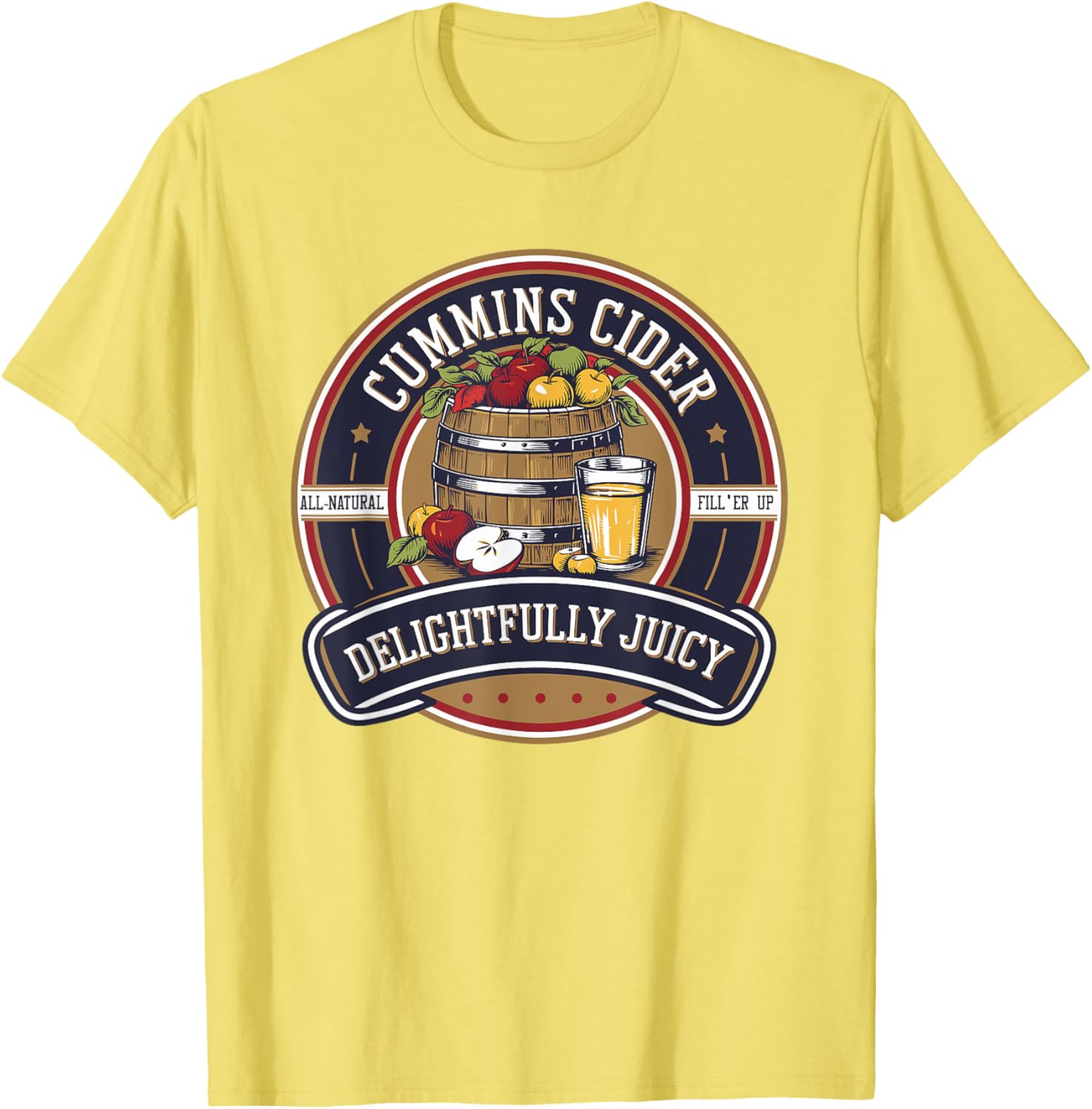 Haul Cummins Apple Cider Juicy Label Logo T-Shirt for Casual Style - 21
