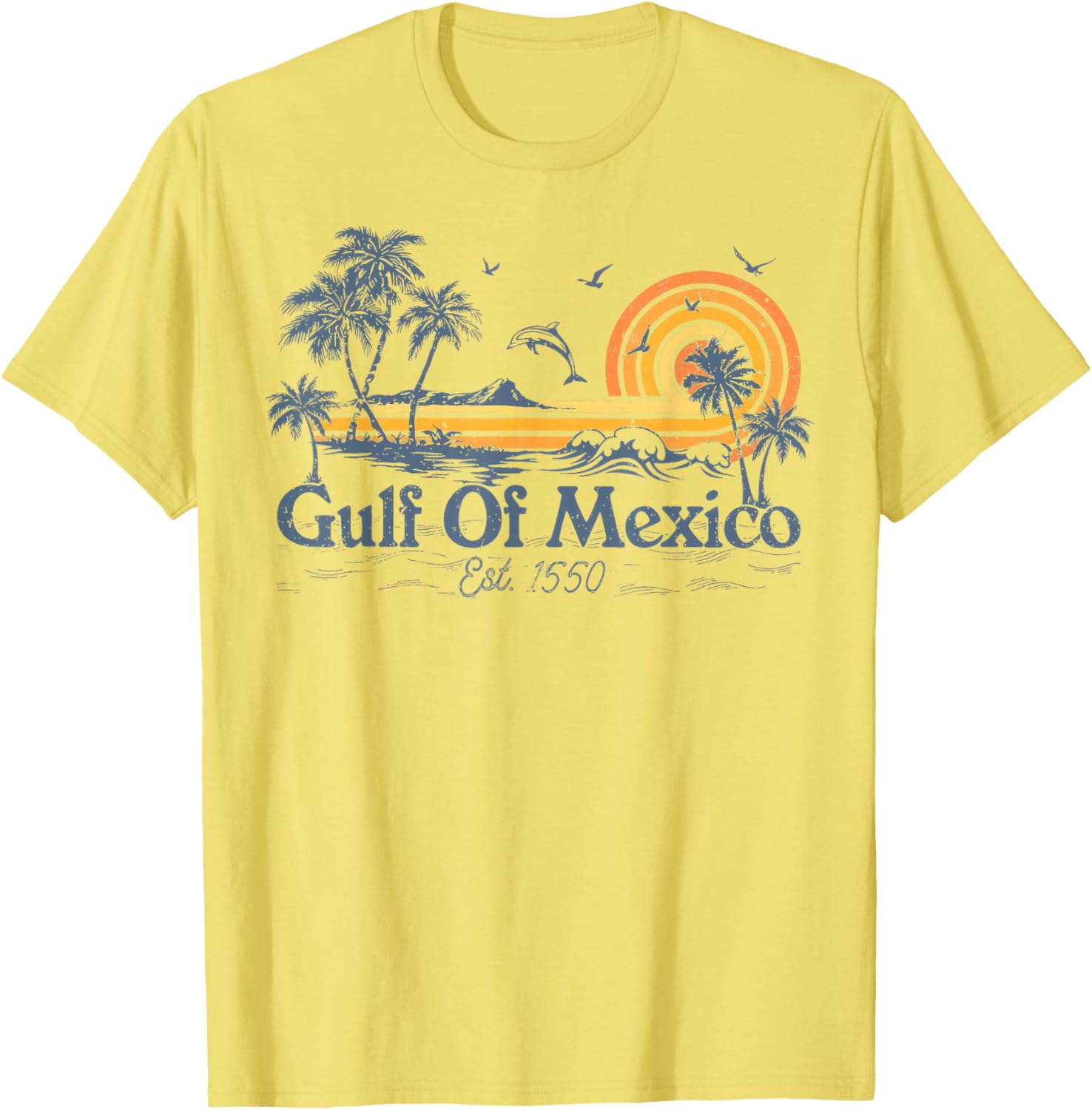 Gulf Of Mexico 1550 Vintage Mexican Flag Beach T-Shirt for Fun Days - 4