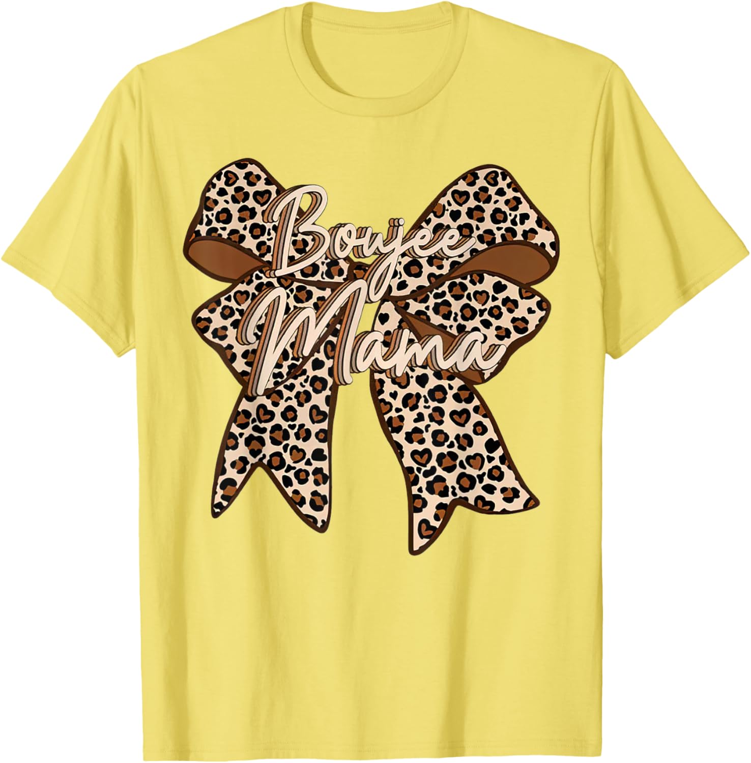 Boujee Mama Leopard Coquette Bow T-Shirt for Stylish Moms on Mother's Day - 12