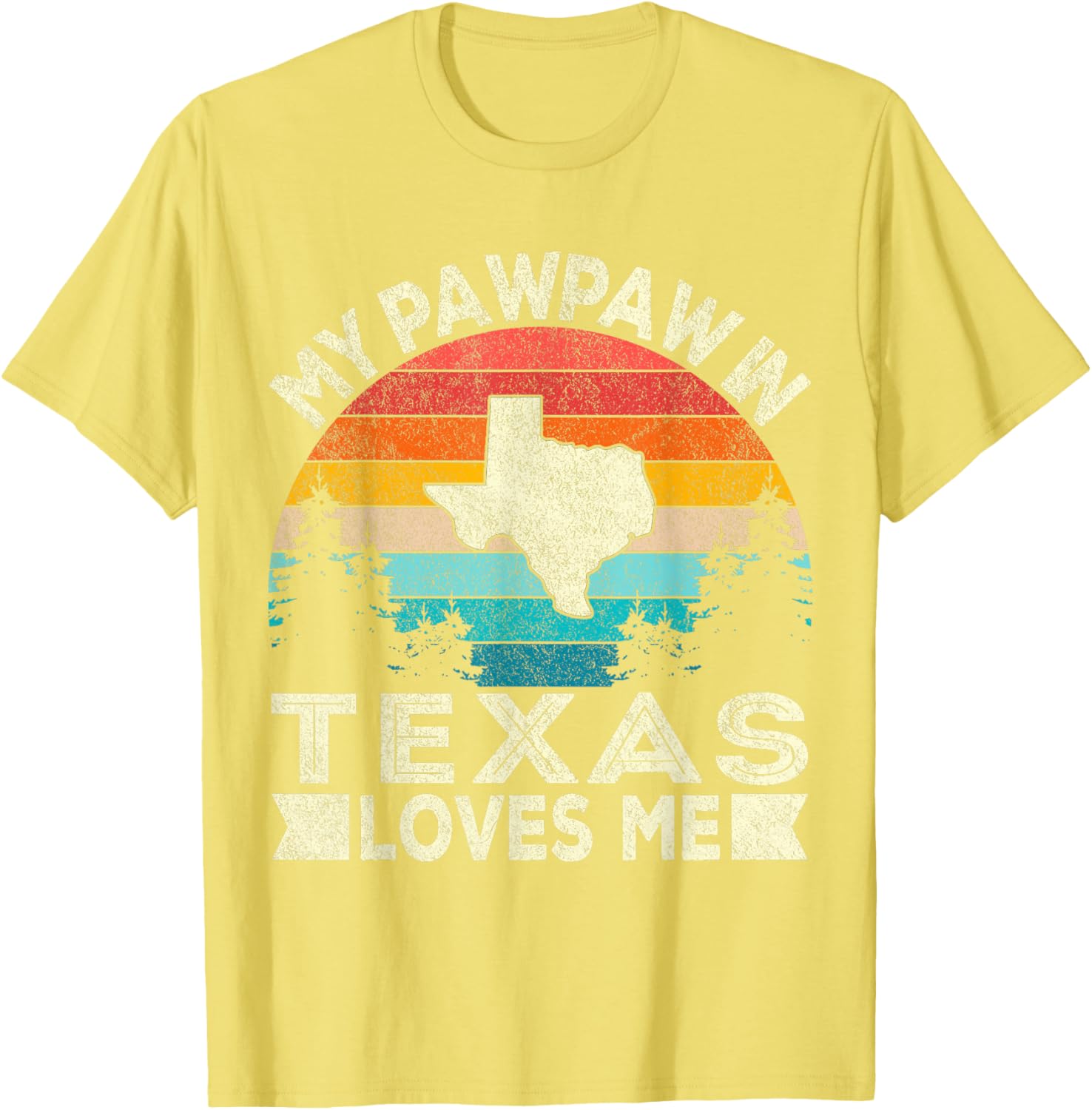 My PawPaw In Texas Loves Me Retro Grandpa T-Shirt for Proud Grandchildren - 13