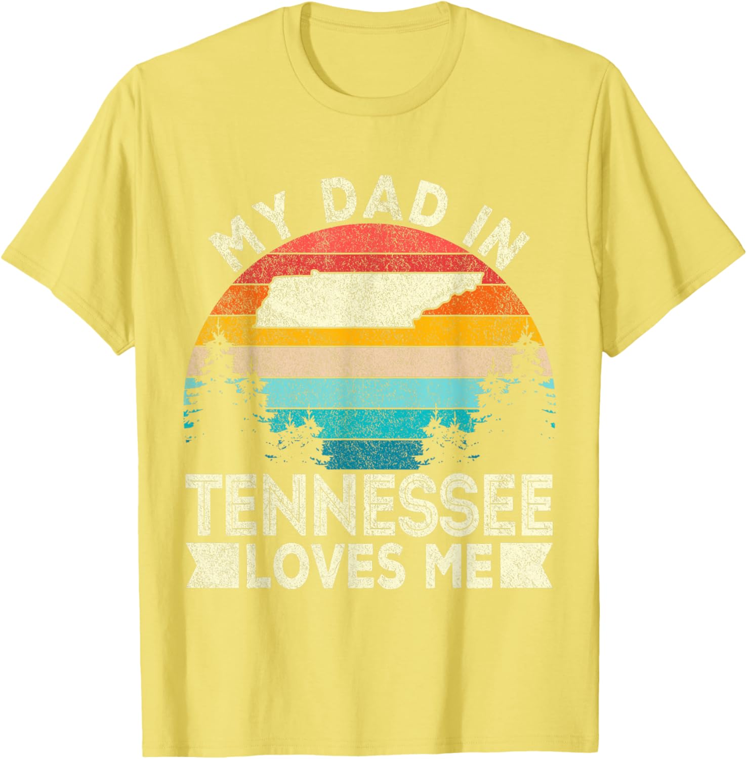 Retro Tennessee T-Shirt My Dad Loves Me Casual Gift for Dad - 5