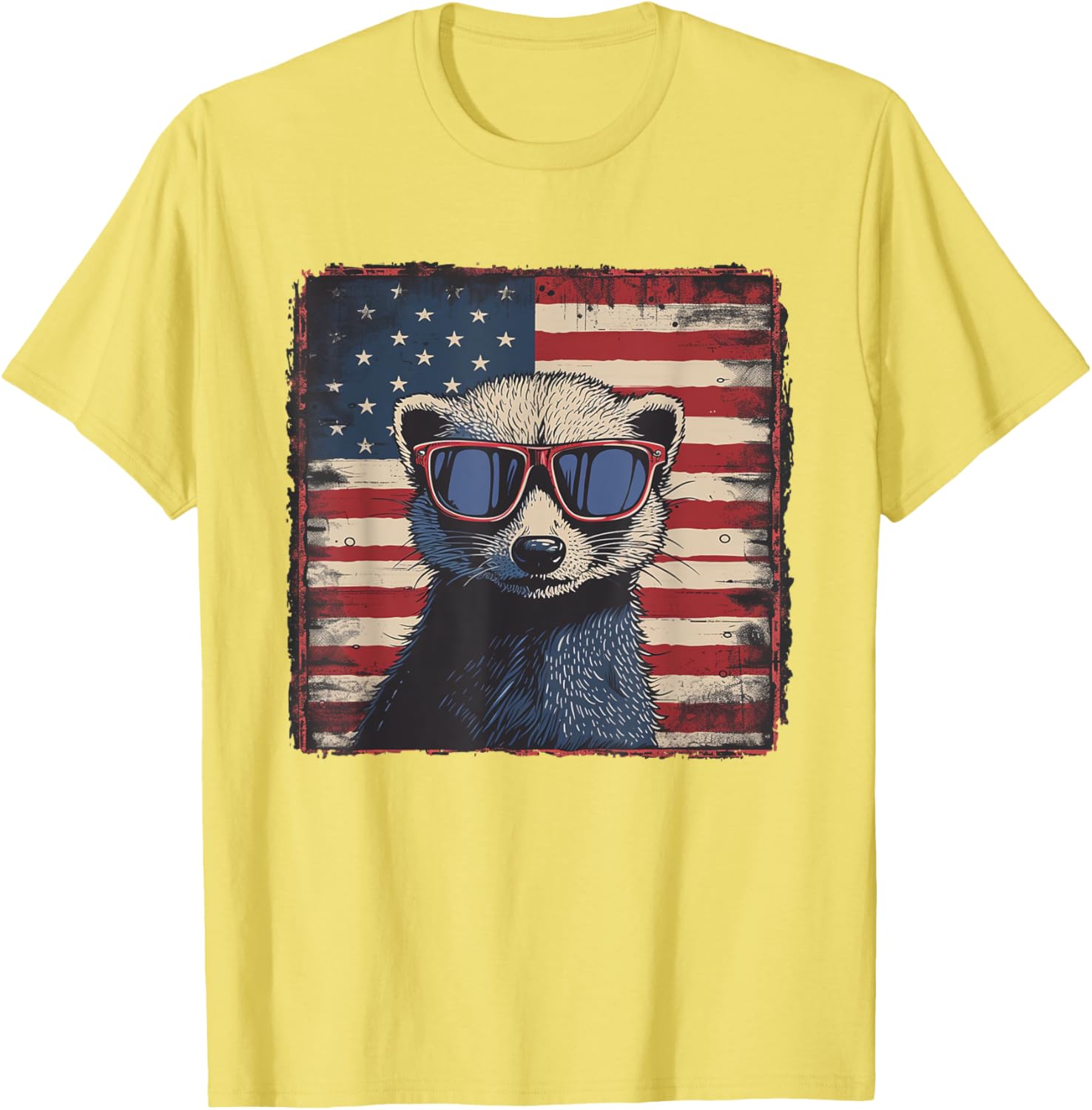 Patriotic Ferret USA Flag Shirt for 4th of July Fun Lovers - 26