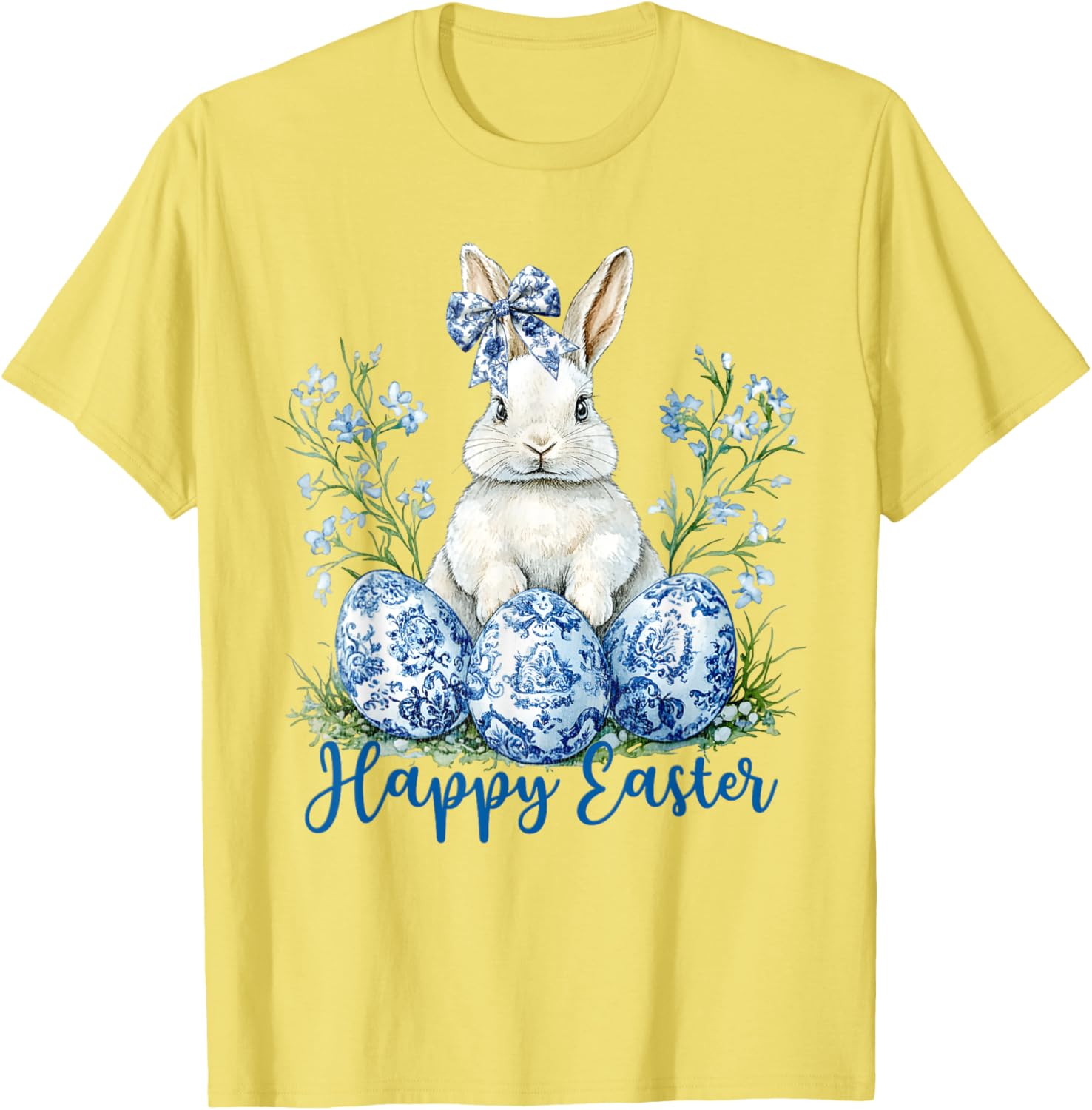Happy Easter Bunny T-Shirt for Women and Kids Cute Egg Design - 10