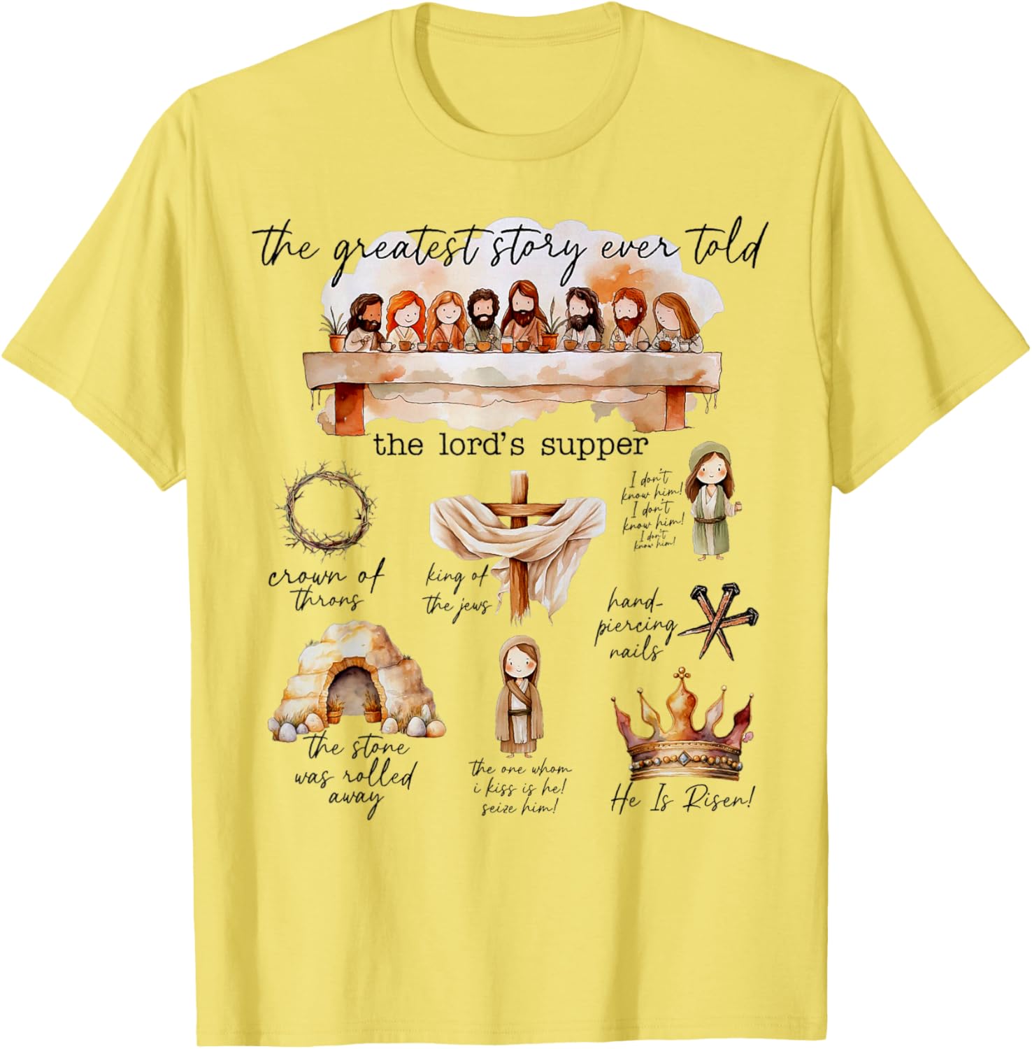 Easter Story T-Shirt The Greatest Story Ever Told for Christian Celebrations - 9