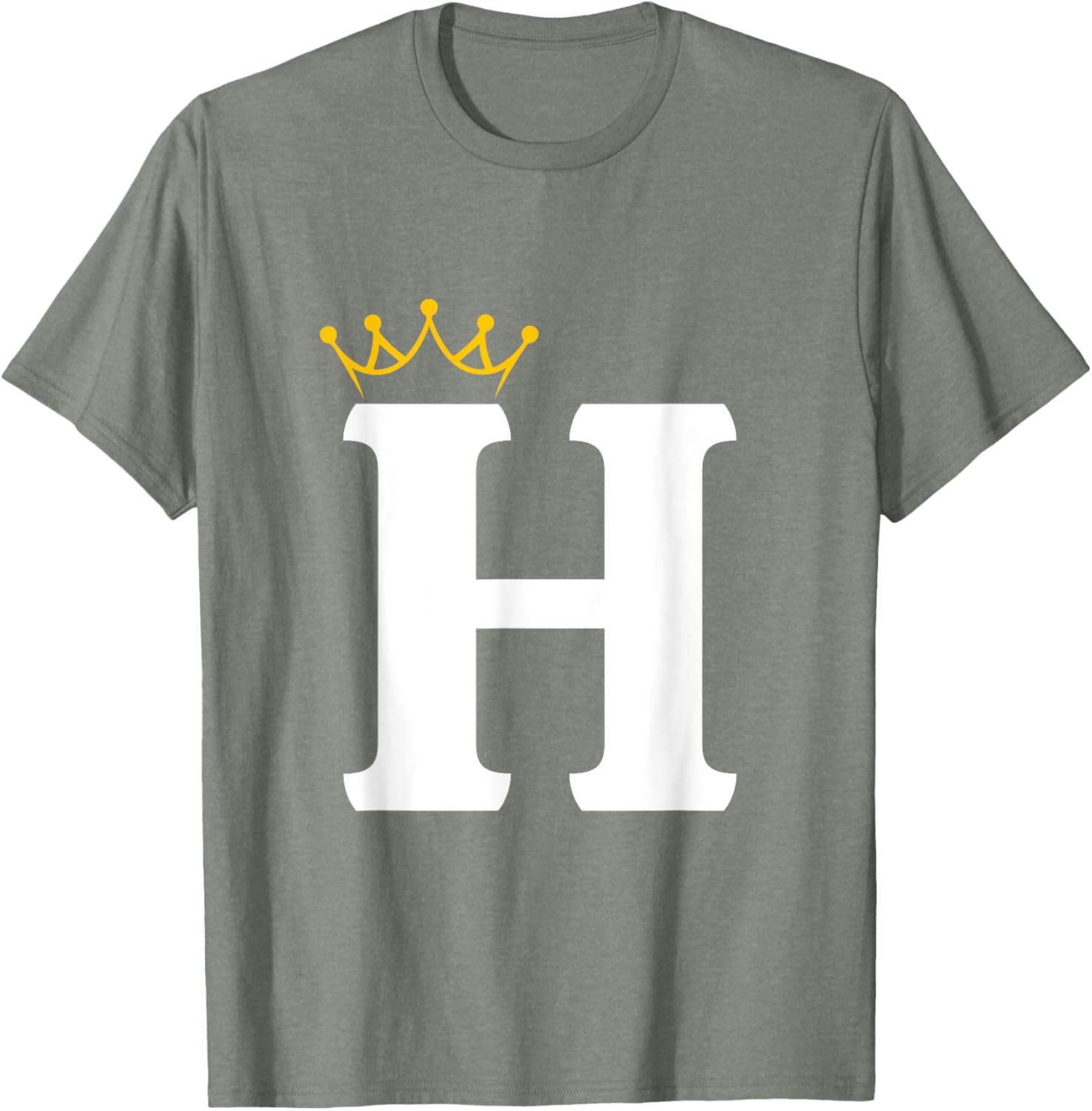 Crowned Letter H Monogram T-Shirt for Stylish Wear and Personal Touch - 9