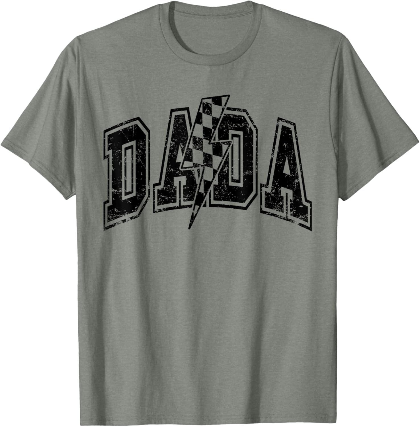 Dada Lightning Checkered Father's Day T-Shirt for Dad and Grandpa - 7