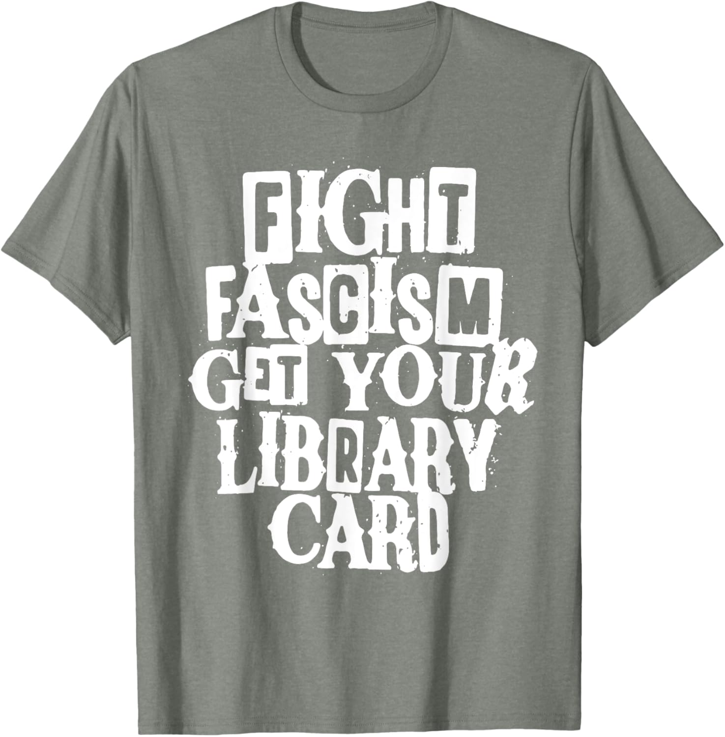 Fight Fascism Get Your Library Card T-Shirt for Book Lovers and Activists - 10