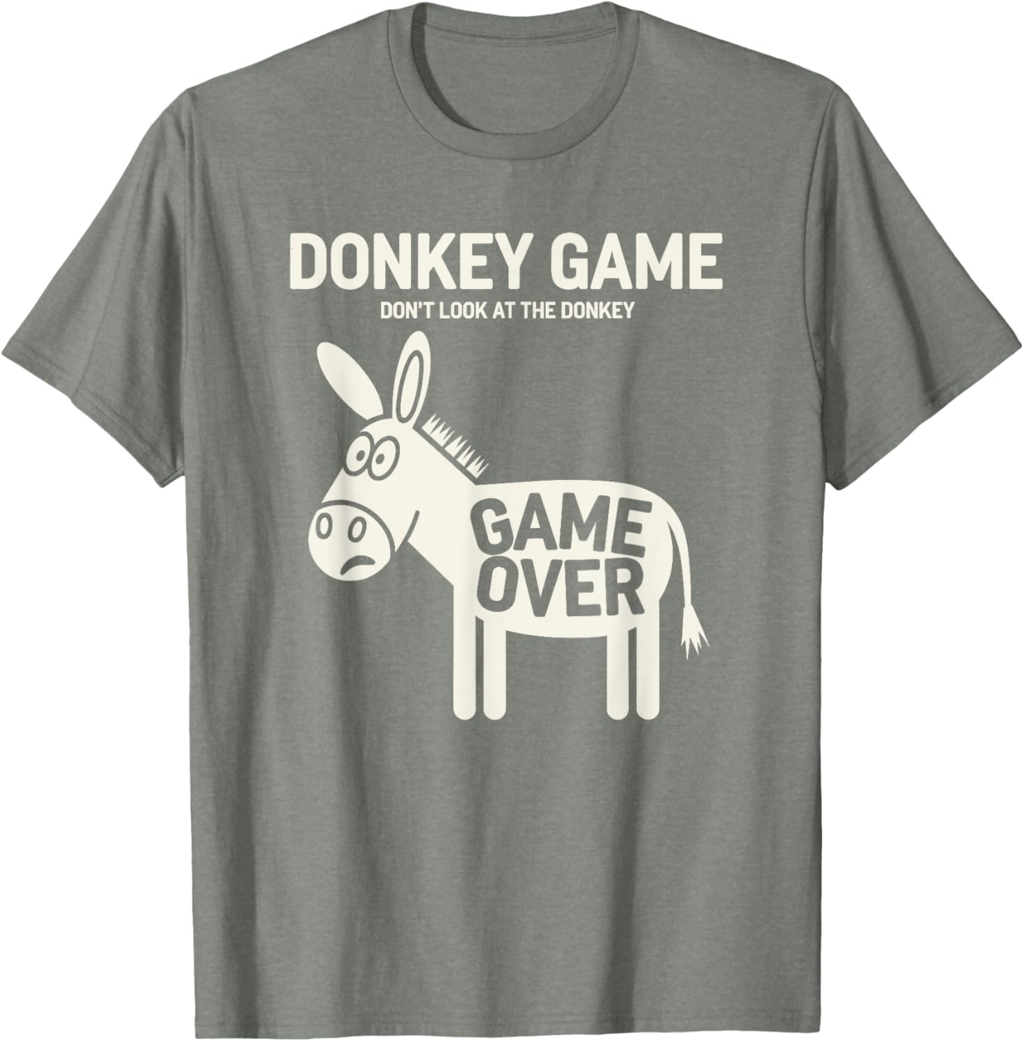Funny Donkey Game T-Shirt Don't Look At The Donkey Humor Clothing - 9