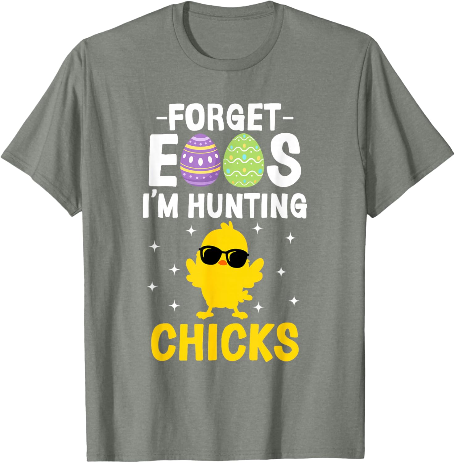 Funny Easter T-Shirt for Boys - Forget Eggs I'm Hunting Chicks Apparel - 15