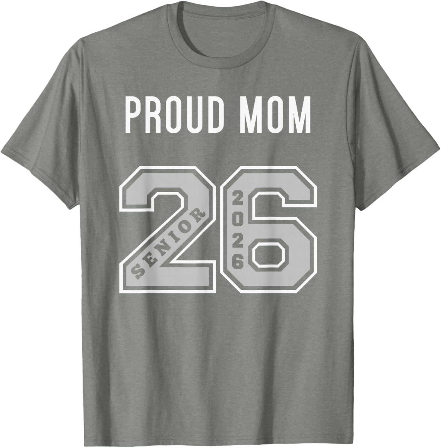 Proud Mom of 2026 Senior T-Shirt - Class of 26 Jersey for Moms - 9
