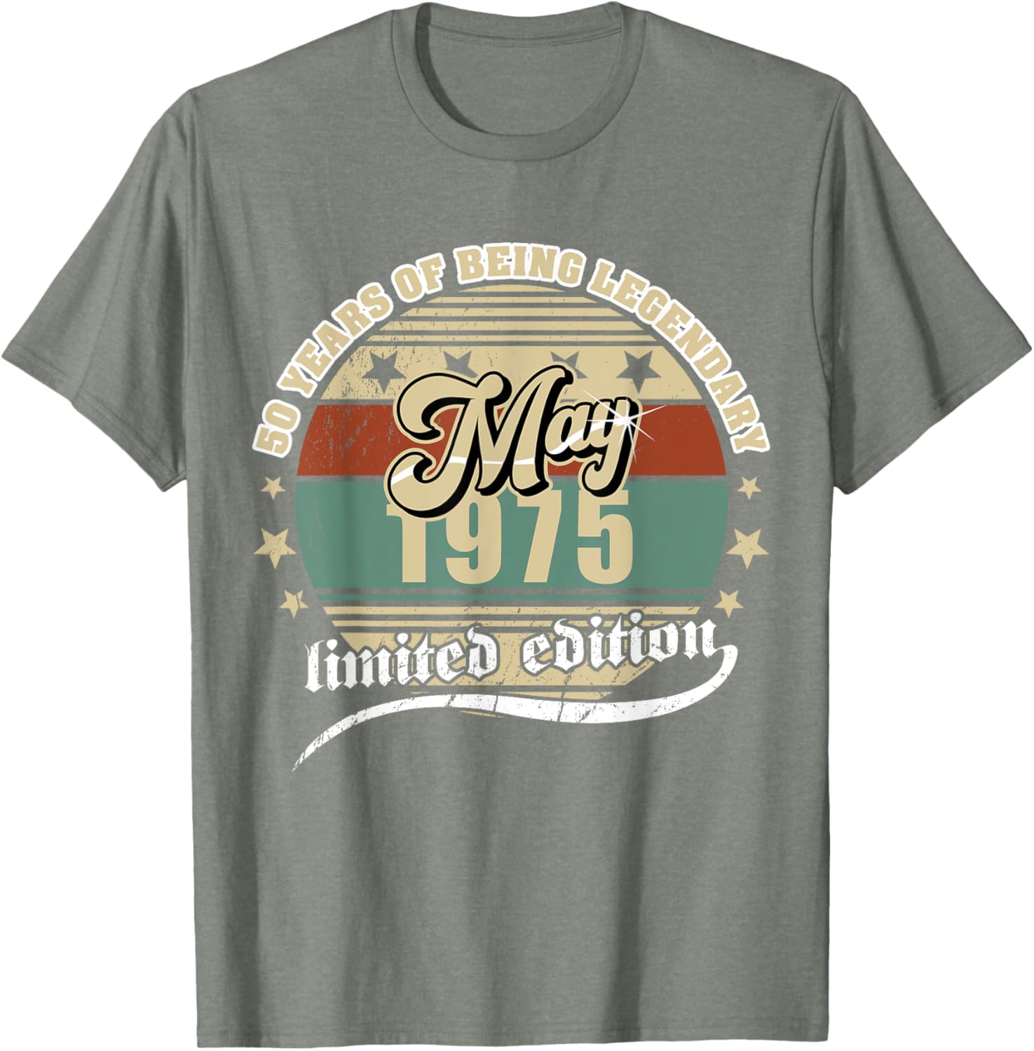 Vintage 50th Birthday May 1975 T-Shirt for Legendary Celebration - 10