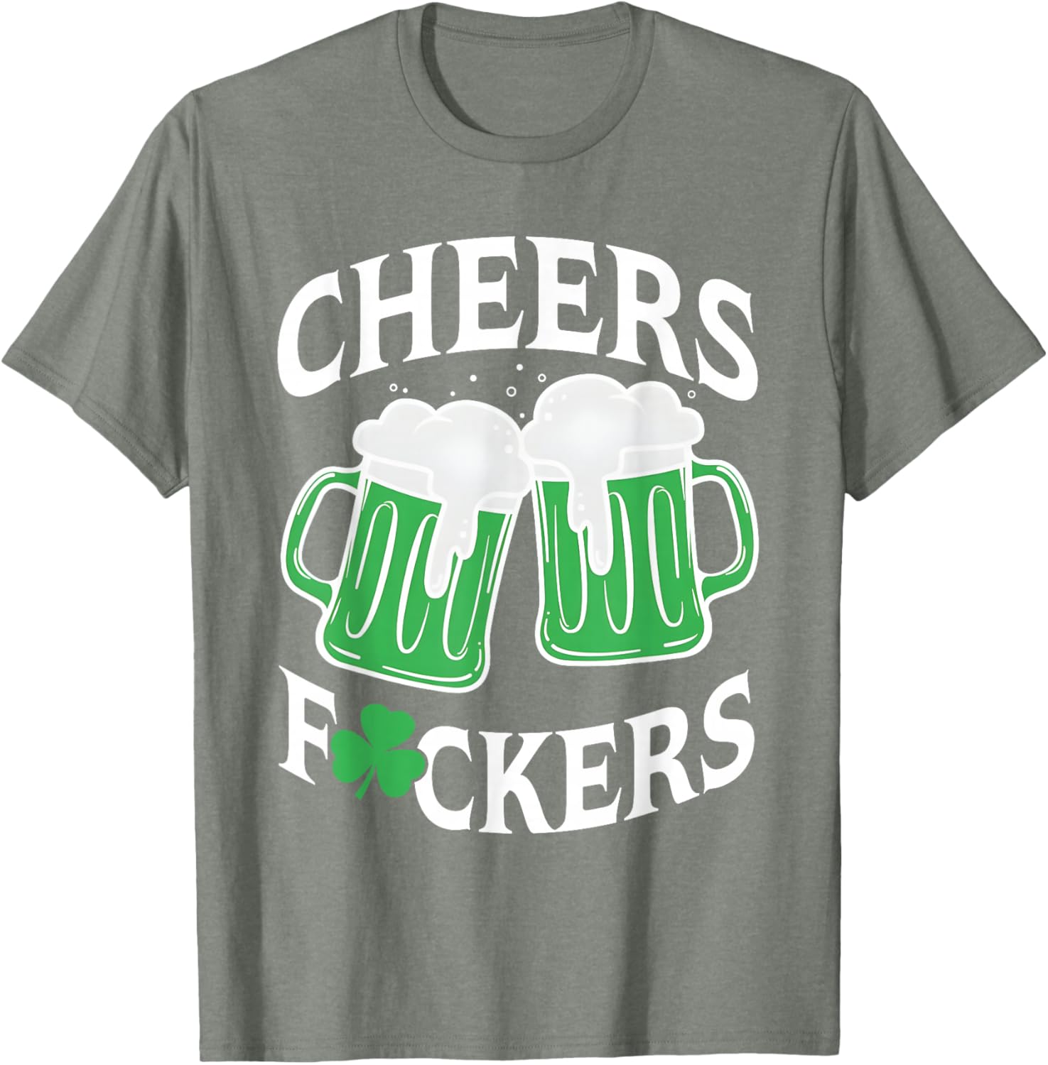 Funny St Patricks Day T-Shirt Cheers Shamrock Design for Party Fun - 15