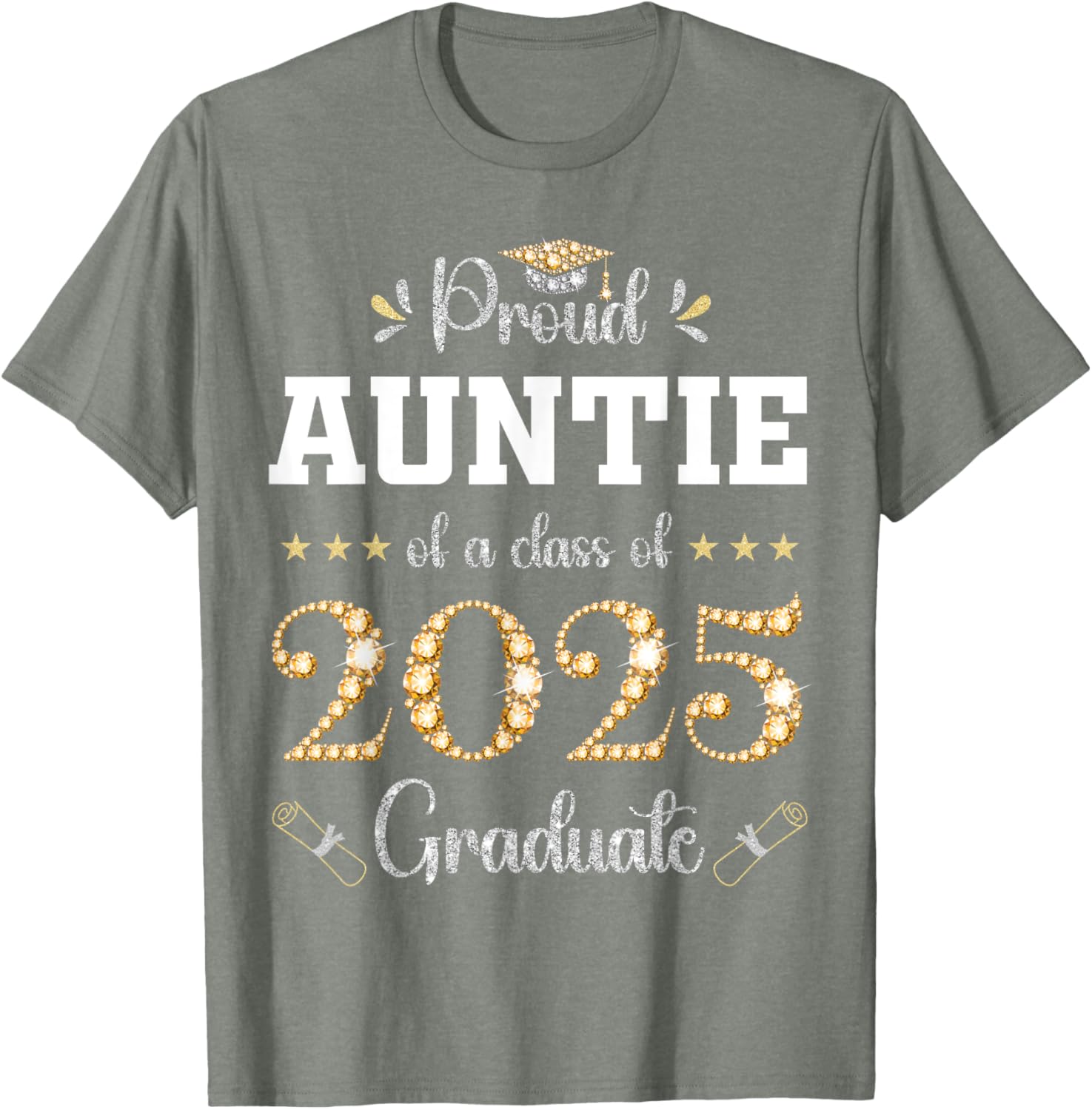 Proud Auntie of 2025 Graduate Graduation T-Shirt for Celebrating Achievements - 13