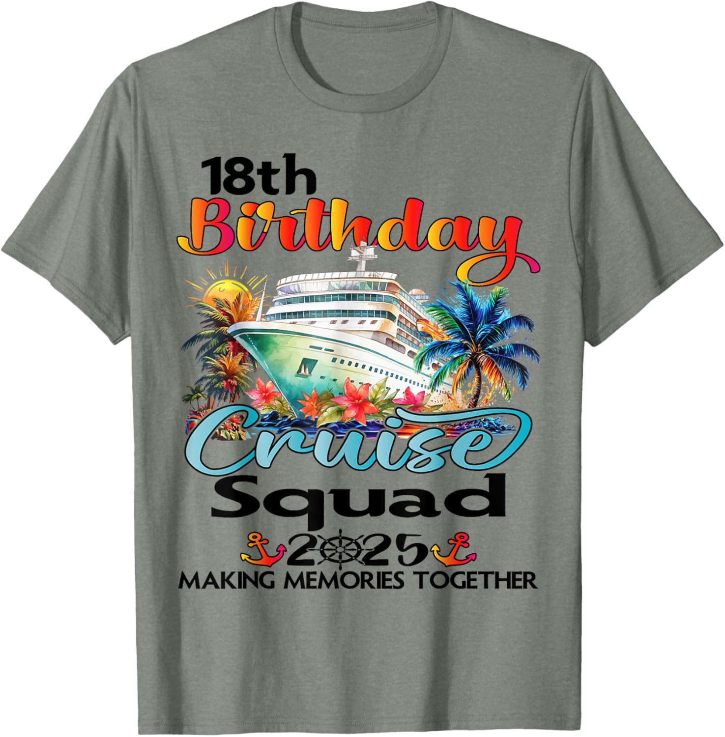 18th Birthday Cruise Matching T-Shirt for Friends and Family Fun - 10