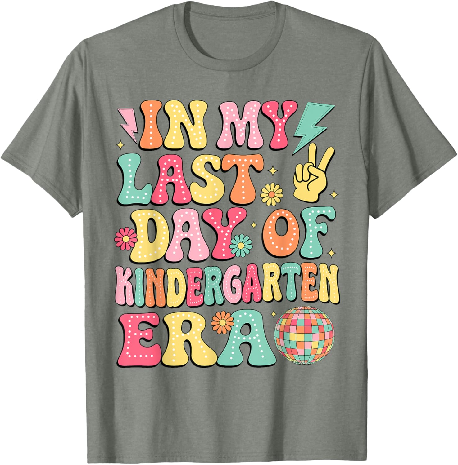 Groovy Last Day of Kindergarten T-Shirt for Fun Graduation Celebrations - 5