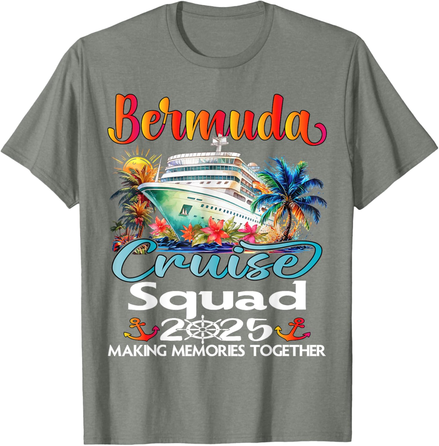 Bermuda Cruise Squad 2025 Family T-Shirt for Fun Adventures at Sea - 21
