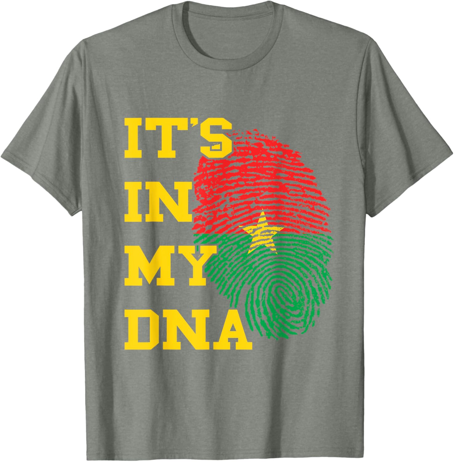 Burkina Faso It's In My DNA Flag Thumbmark T-Shirt for Proud Fans - 28