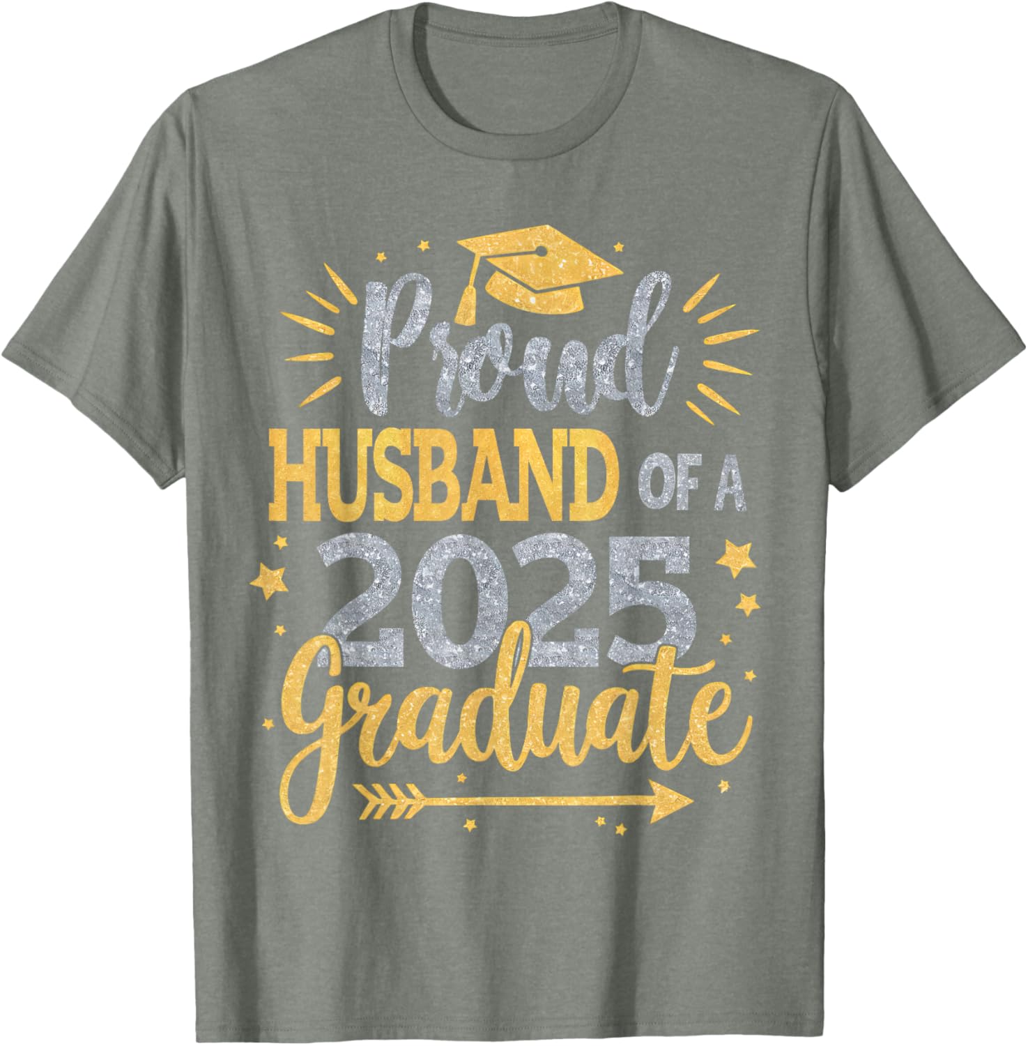 Proud Husband of a Class of 2025 Graduate T-Shirt for Seniors - 4