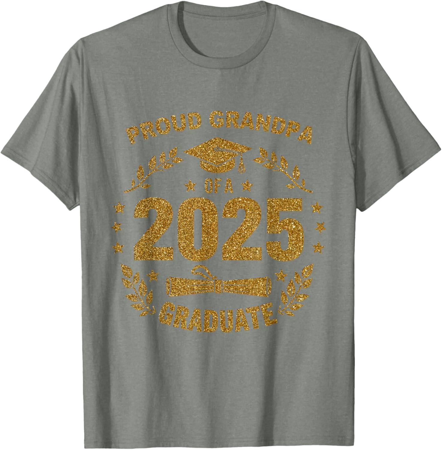 Proud Grandpa 2025 Class of 25 Graduate T-Shirt for Seniors - 5