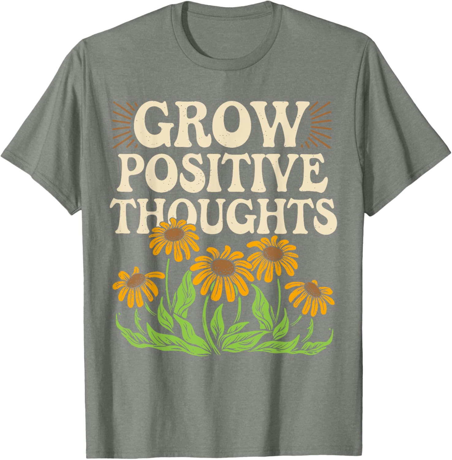 Grow Positive Thoughts T-Shirt for Mental Health Awareness and Style - 15