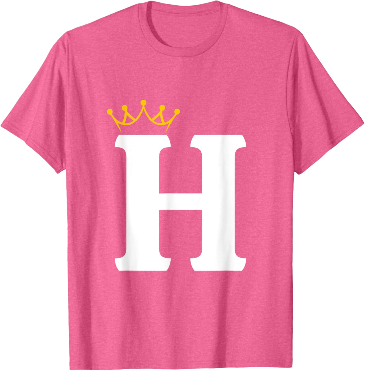 Crowned Letter H Monogram T-Shirt for Stylish Wear and Personal Touch - 23
