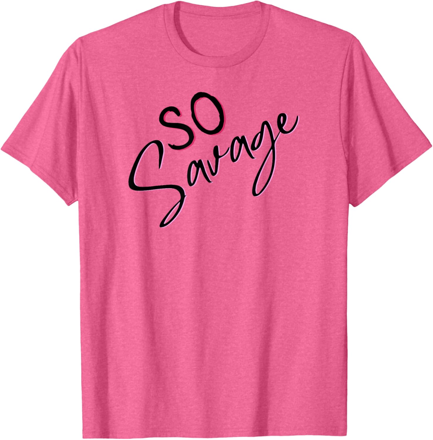 SO Savage Pale Pink and Magenta T-Shirt for Stylish Comfort - 16