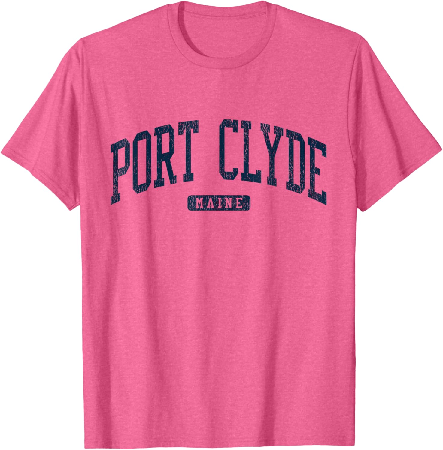 Port Clyde Maine University Style Blue T-Shirt for Casual Wear - 1