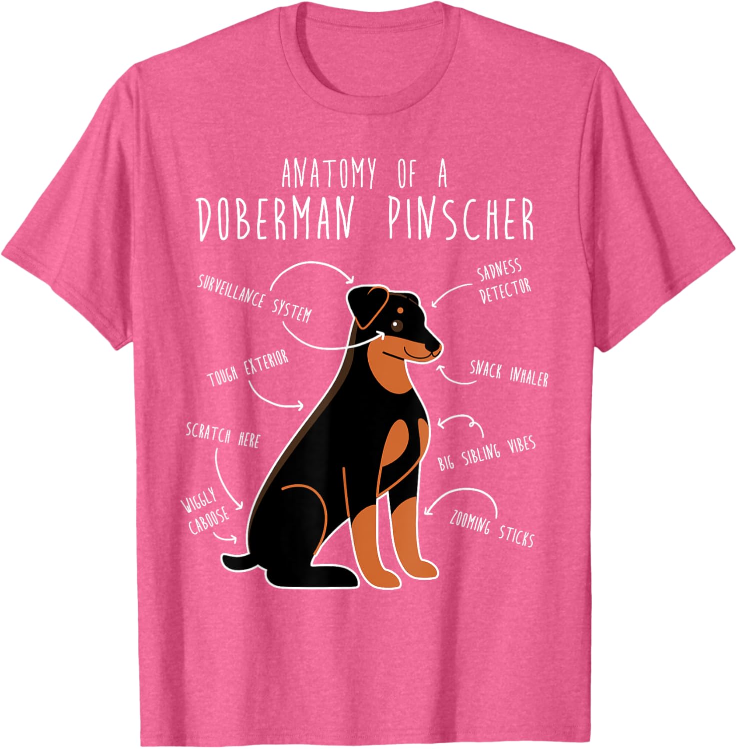 Cute Doberman Pinscher Floppy Ears T-Shirt for Proud Pet Moms - 15