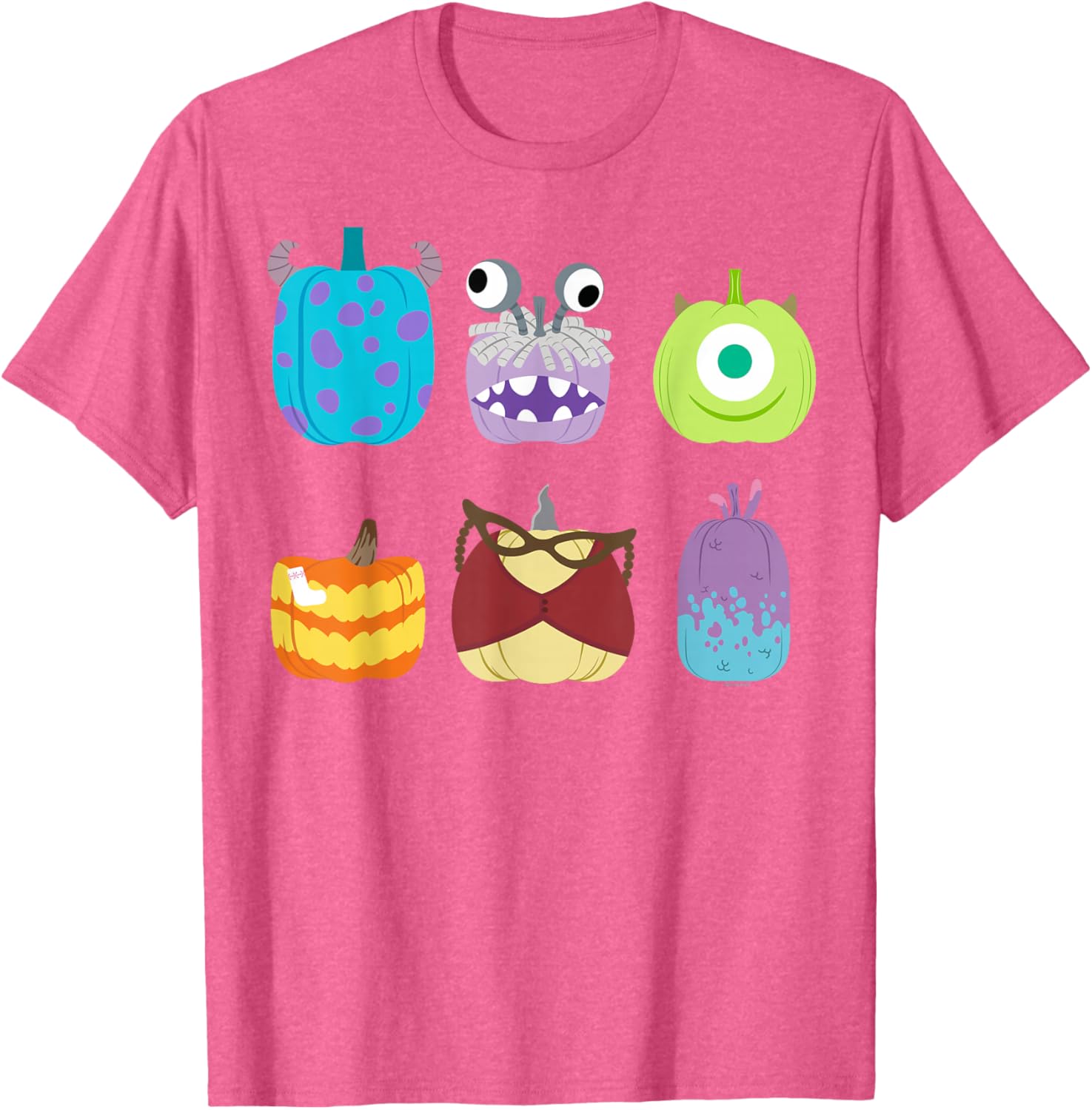 Disney Pixar Monsters Inc Halloween Pumpkin Grid T-Shirt for Kids and Adults - 19
