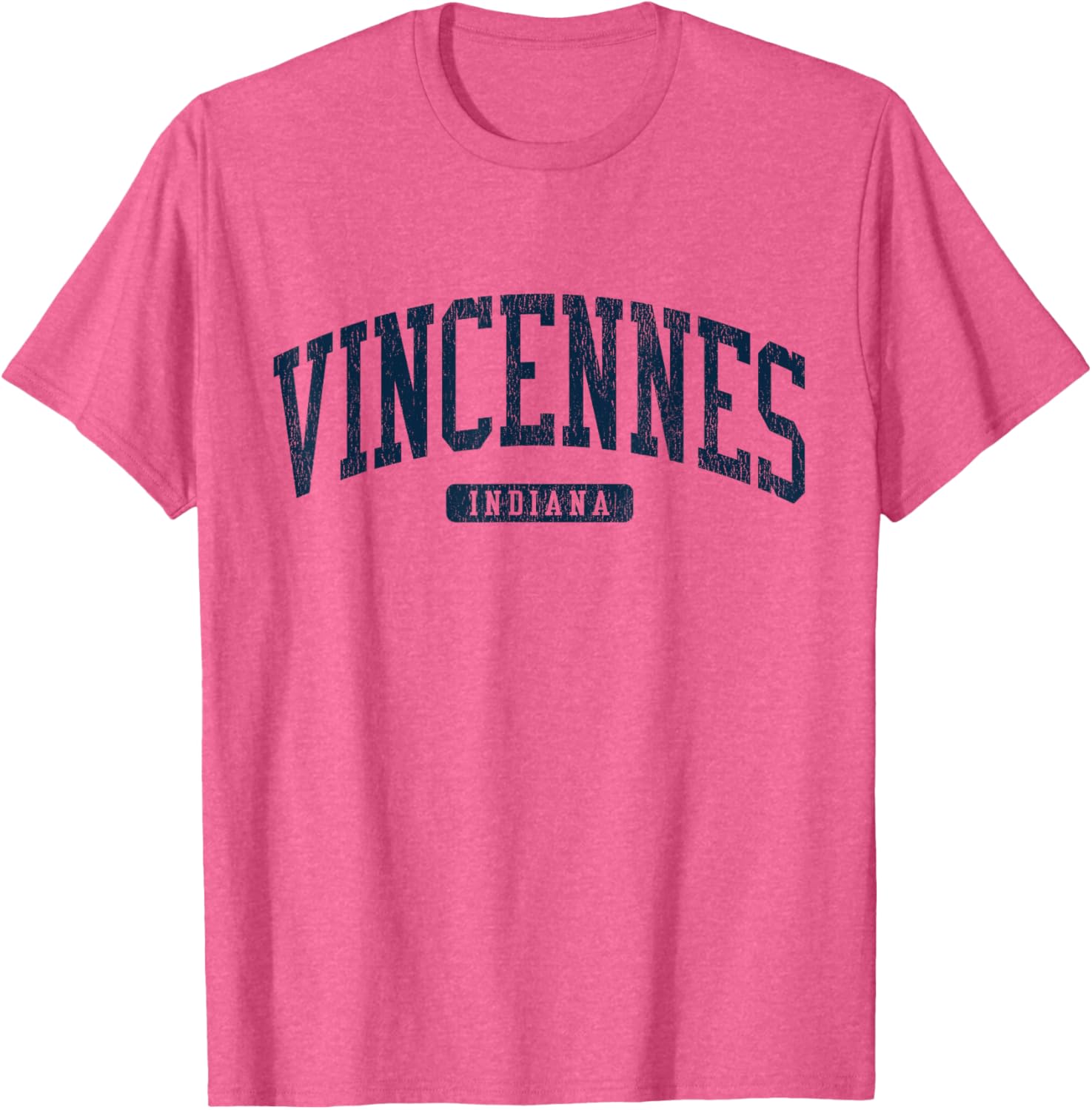 Vincennes Indiana College Style Blue T-Shirt for Students and Alumni - 1
