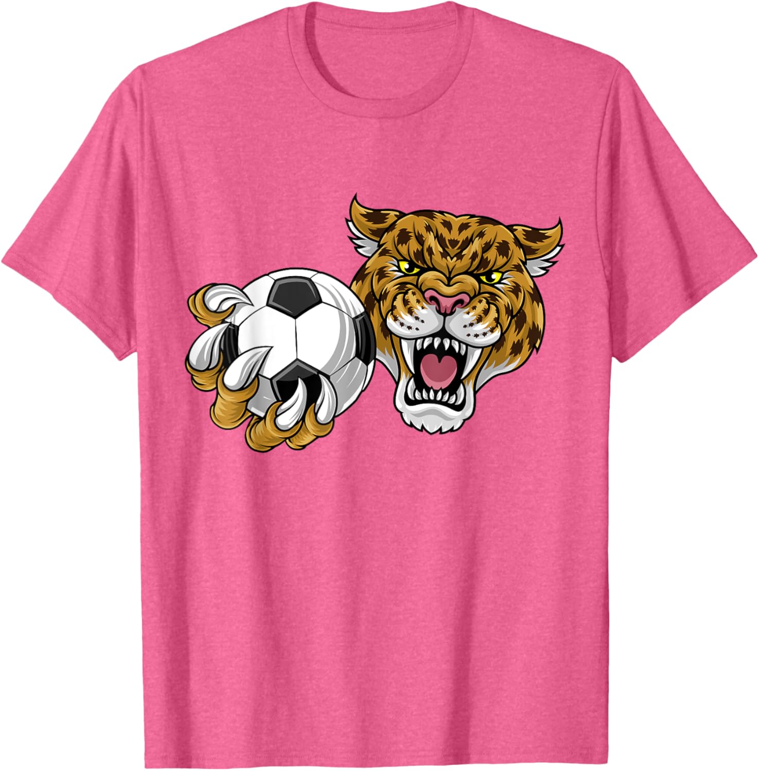 Jaguar Leopard Cheetah Soccer Ball Cartoon Character T-Shirt for Kids - 15