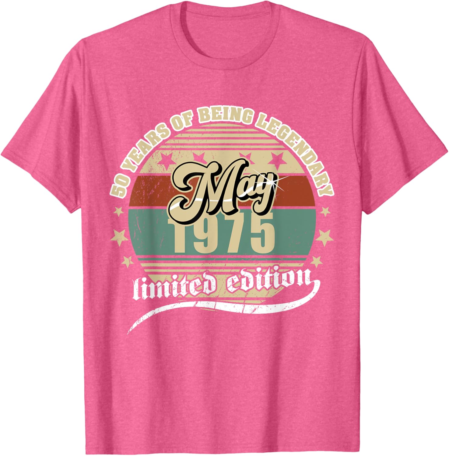 Vintage 50th Birthday May 1975 T-Shirt for Legendary Celebration - 17