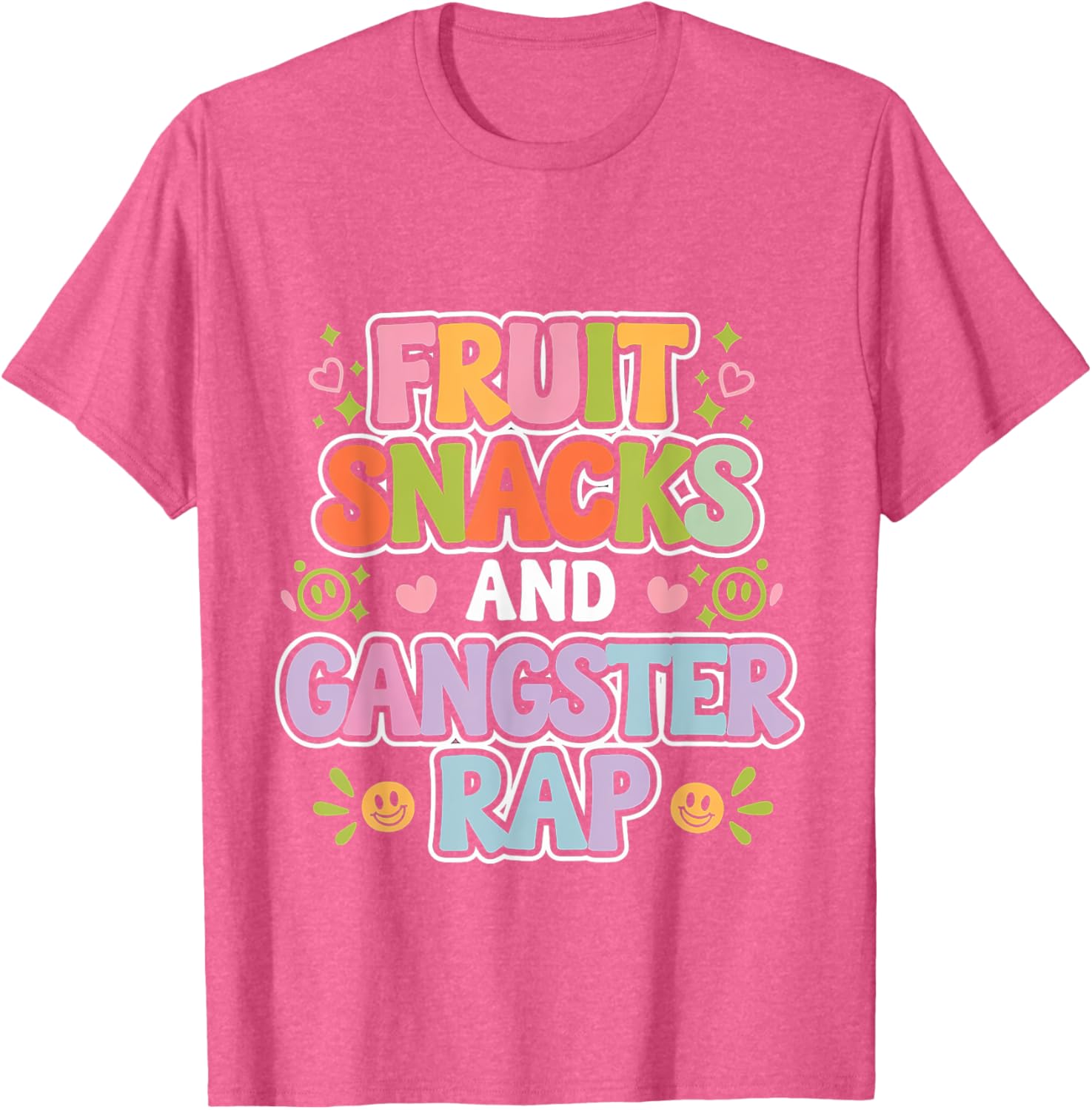 Fun Fruit Snacks and Gangster Rap Kid-Friendly Humor T-Shirt for Kids - 7