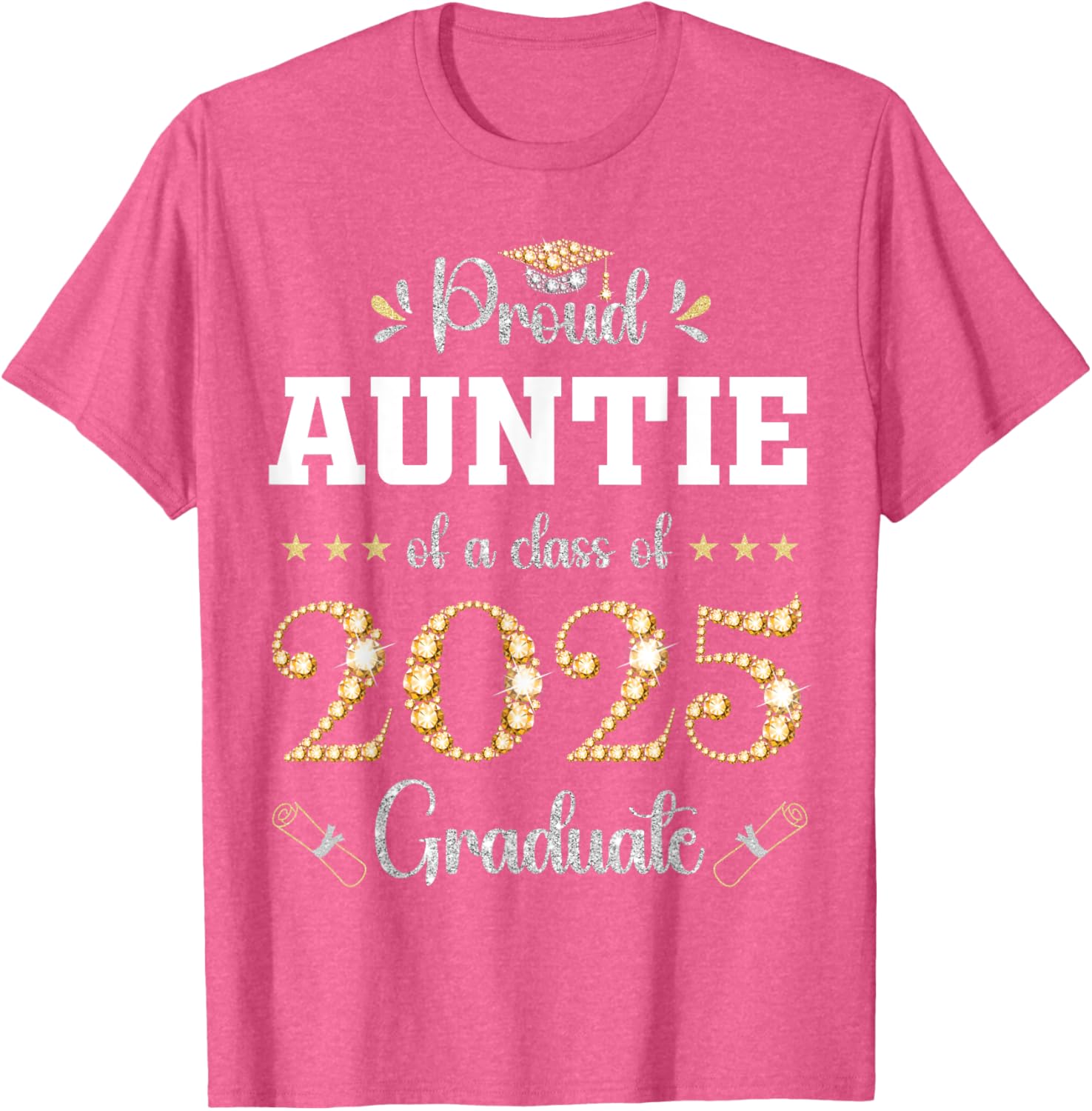 Proud Auntie of 2025 Graduate Graduation T-Shirt for Celebrating Achievements - 20
