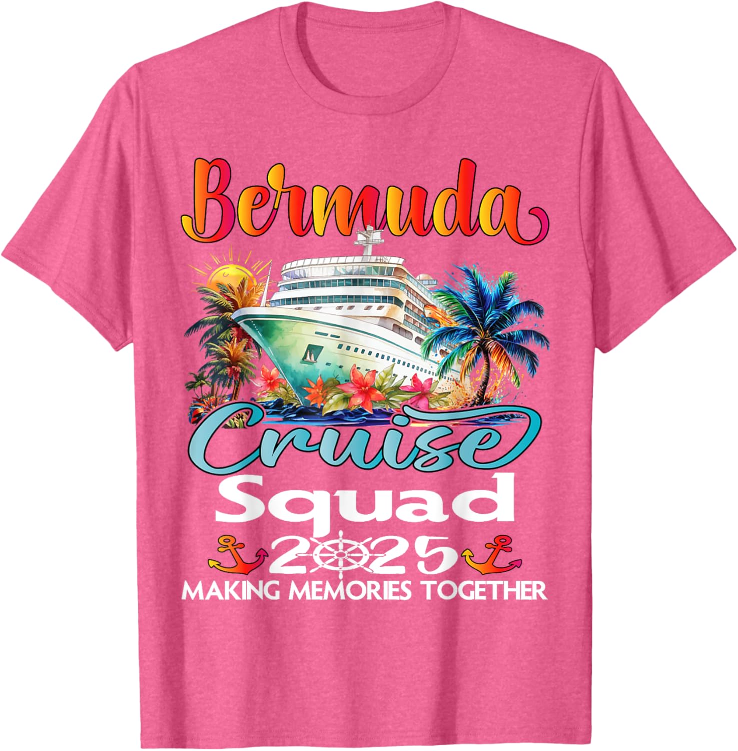 Bermuda Cruise Squad 2025 Family T-Shirt for Fun Adventures at Sea - 1