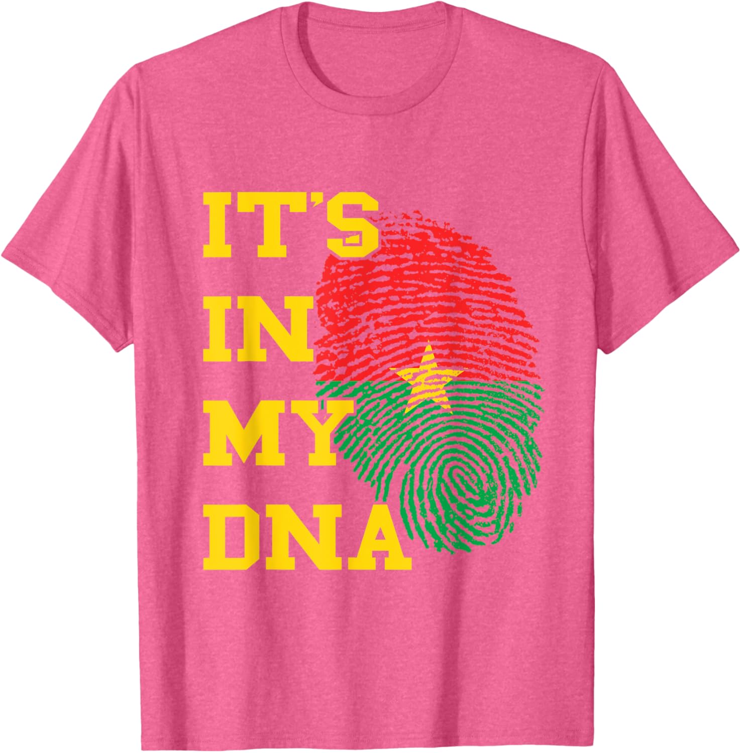 Burkina Faso It's In My DNA Flag Thumbmark T-Shirt for Proud Fans - 11