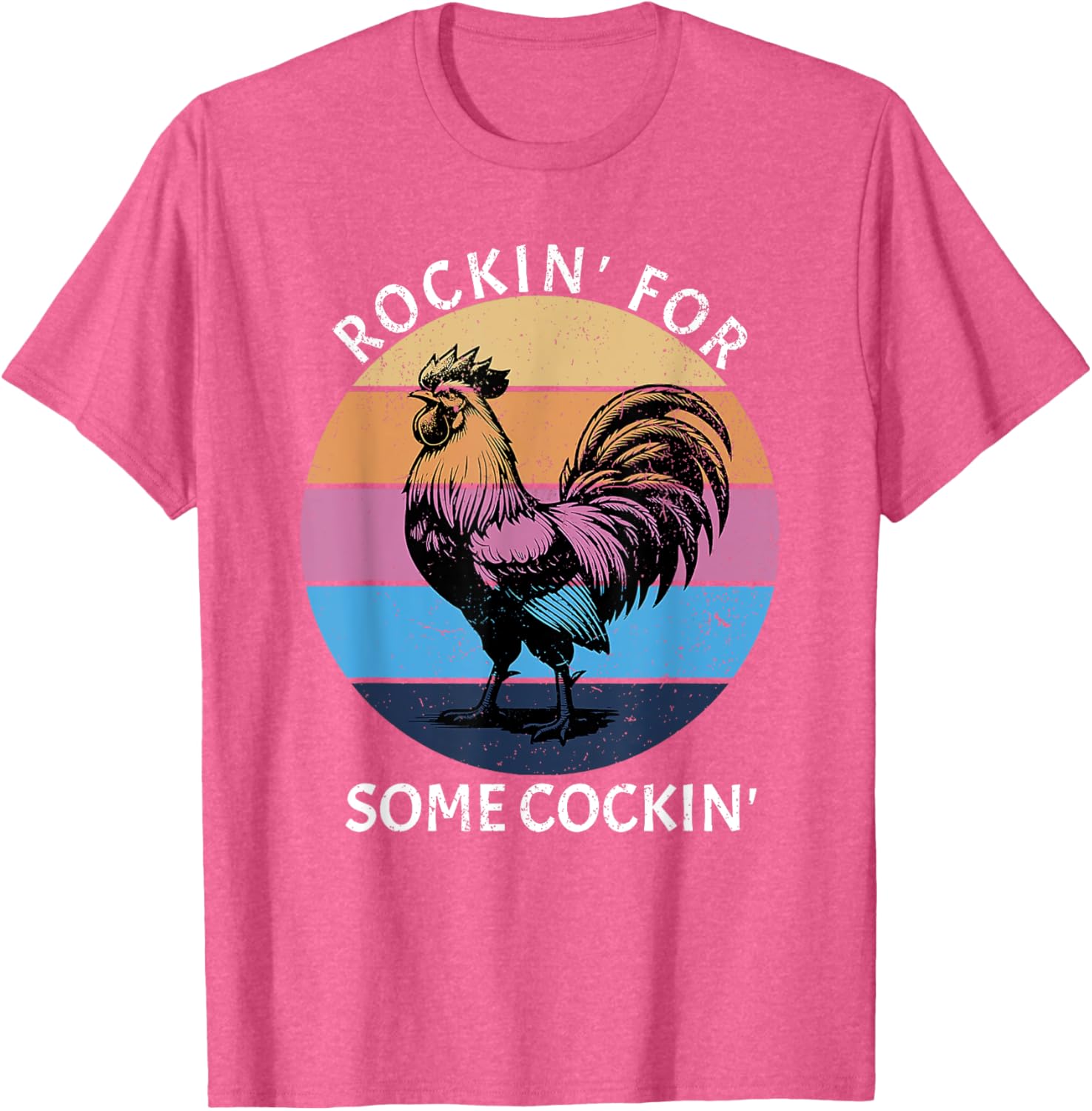 Funny Rockin Chicken T-Shirt for Lively & Fun-Casual Outfits - 20