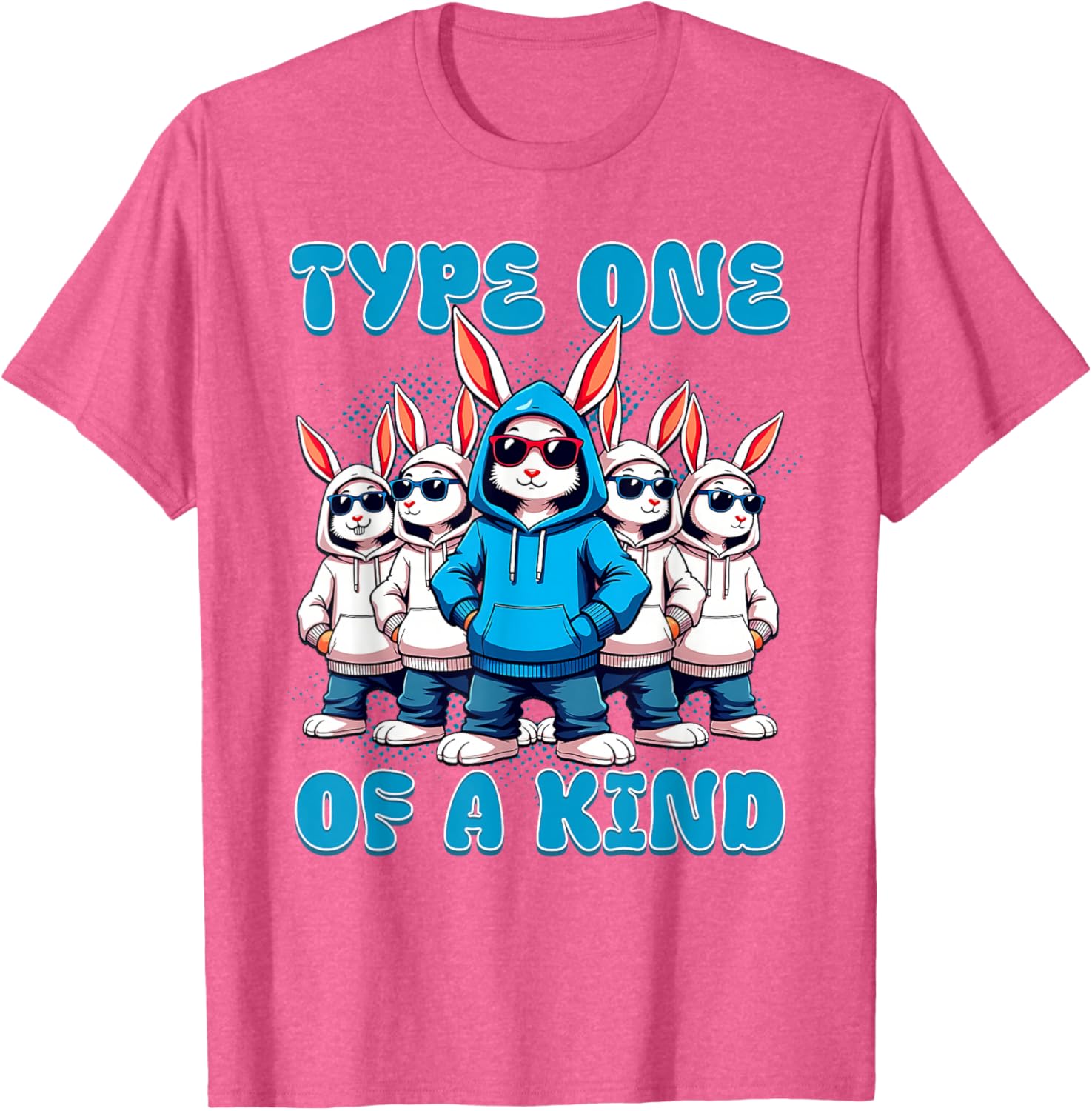 One Of A Kind Type 1 Diabetes Awareness Rabbit T-Shirt for Supporters - 3