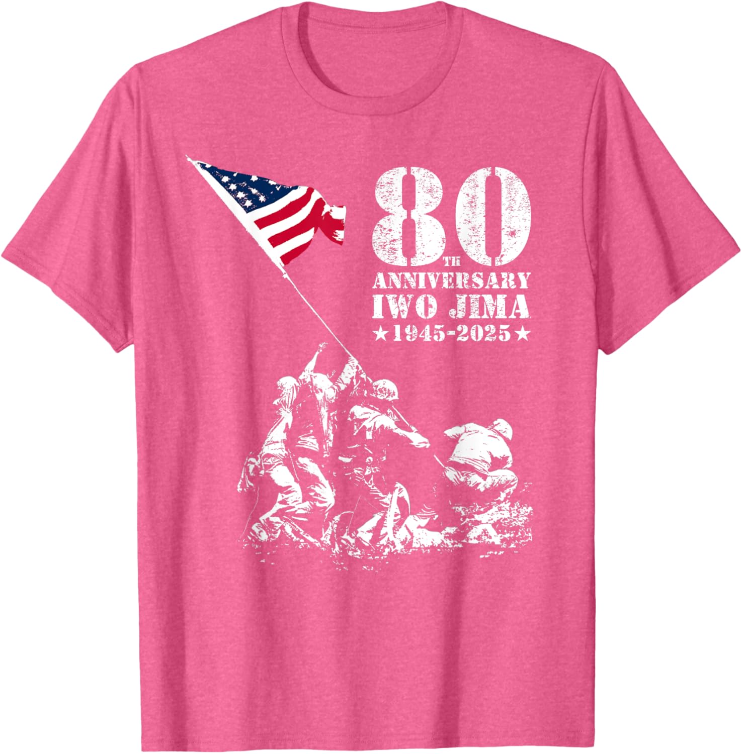 80th Anniversary Iwo Jima WWII Veterans T-Shirt for Honor and Remembrance - 4
