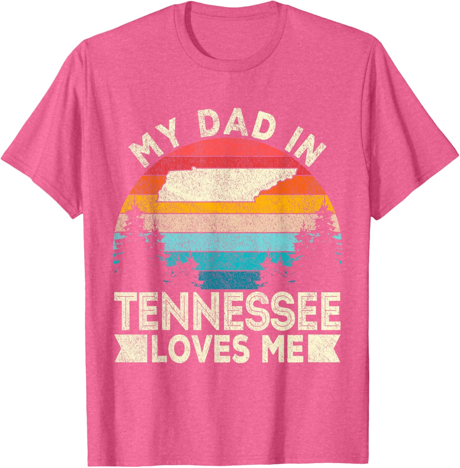 Retro Tennessee T-Shirt My Dad Loves Me Casual Gift for Dad - 8
