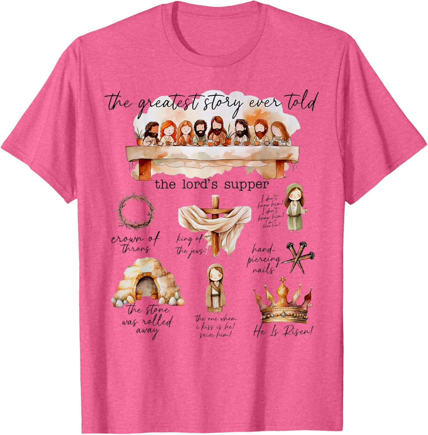 Easter Story T-Shirt The Greatest Story Ever Told for Christian Celebrations - 14
