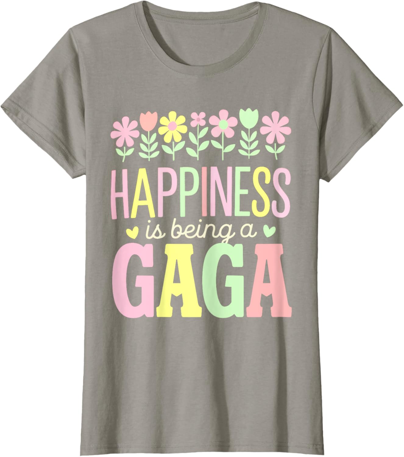 Happiness is Being a Gaga Floral Design Mom T-Shirt for Mother's Day - 2