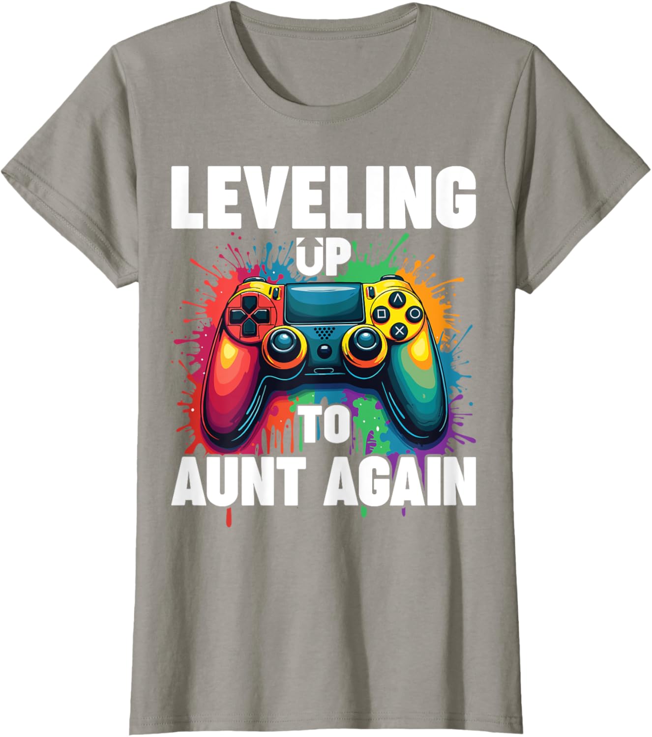 Promoted to Auntie Gender Reveal T-Shirt Leveling Up to Aunt Again - 7